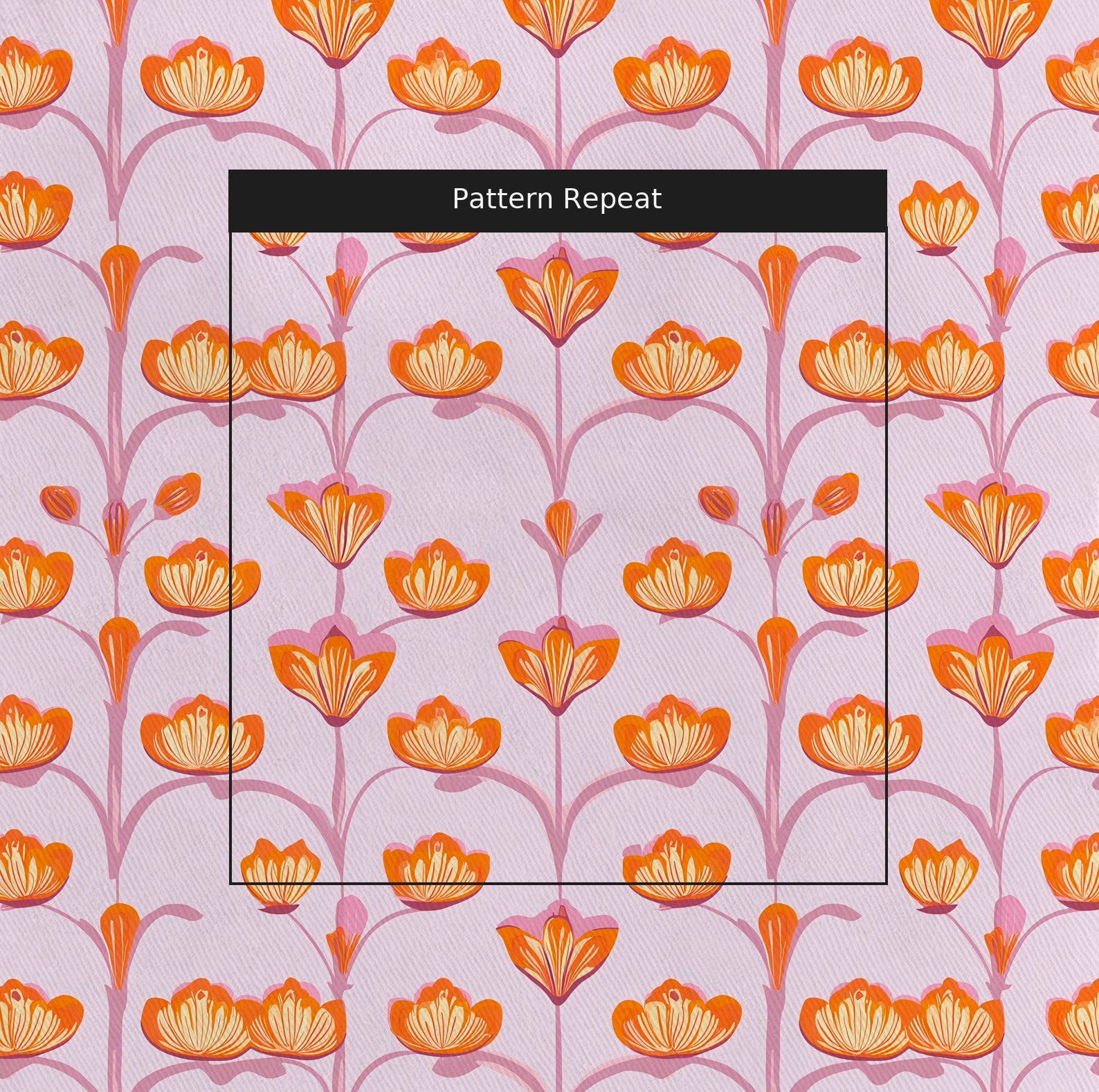 Radiant Vine Fabric by the Yard — pattern repeat