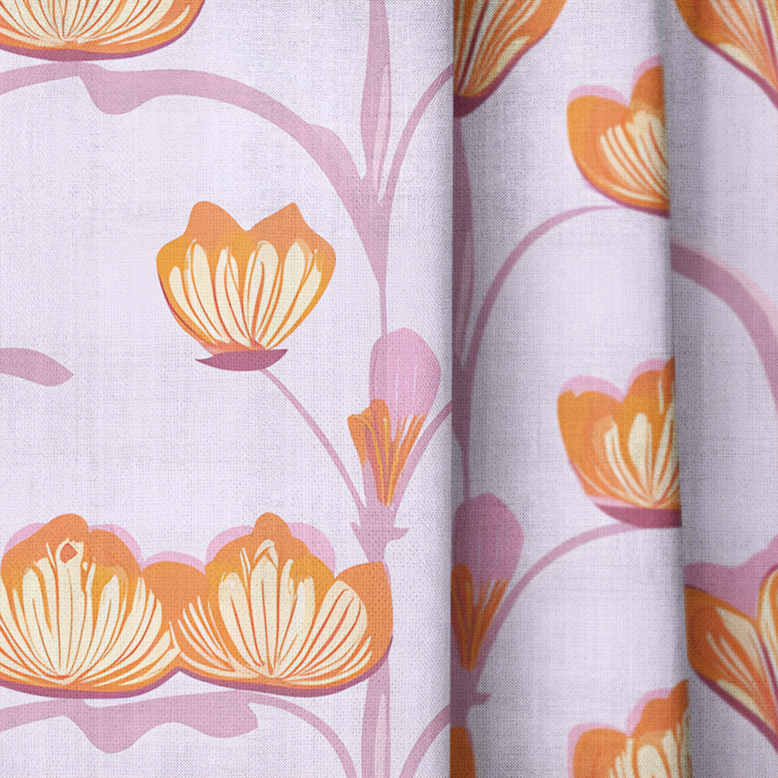 Radiant Vine - Drapery — close up