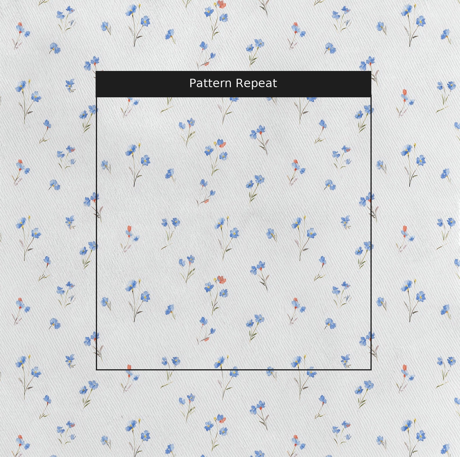 Bluebird Fabric by the Yard — pattern repeat