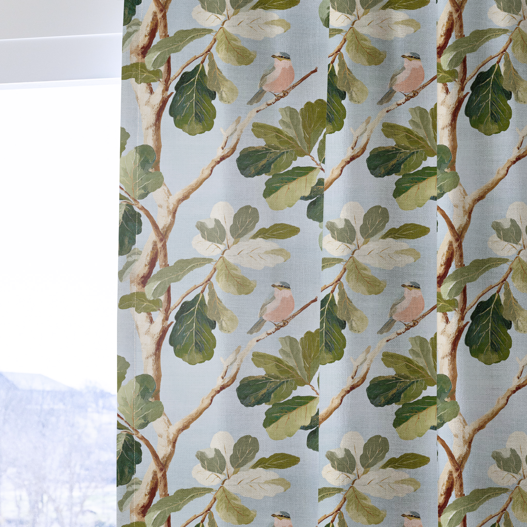 Arden's Birds - Drapery — one panel