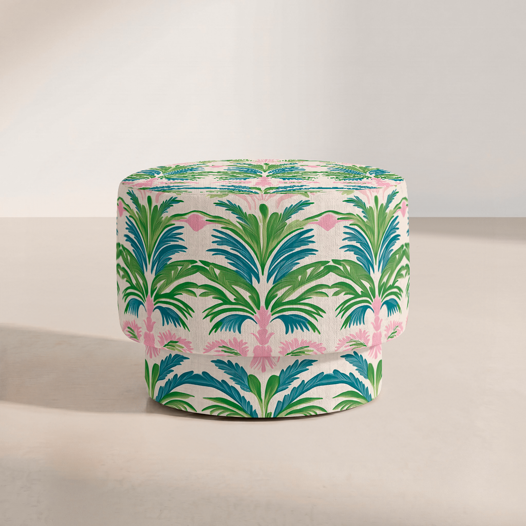 The Adelaide Ottoman in Bellagio Blush
