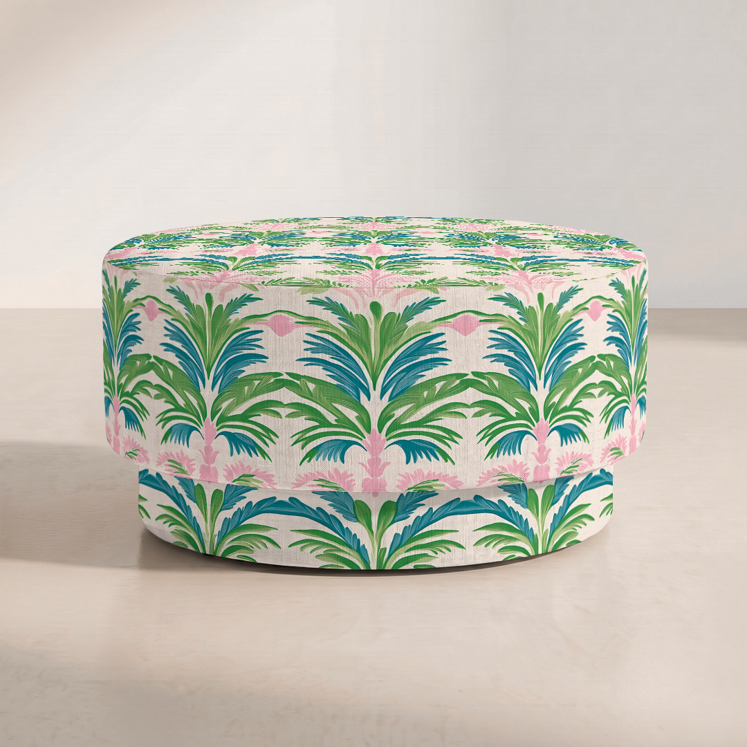 The Adelaide Ottoman in Bellagio Blush