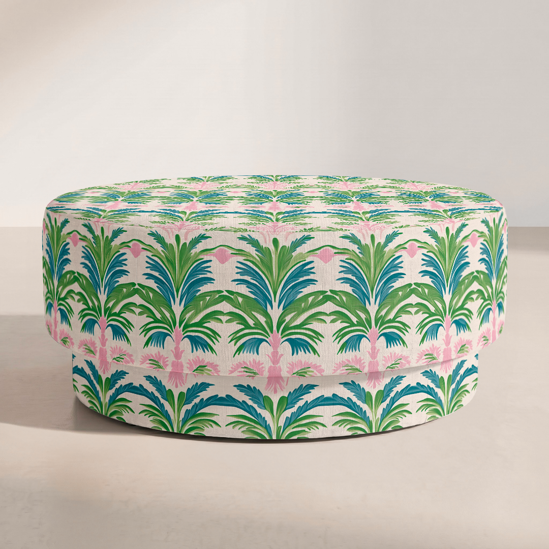 The Adelaide Ottoman in Bellagio Blush