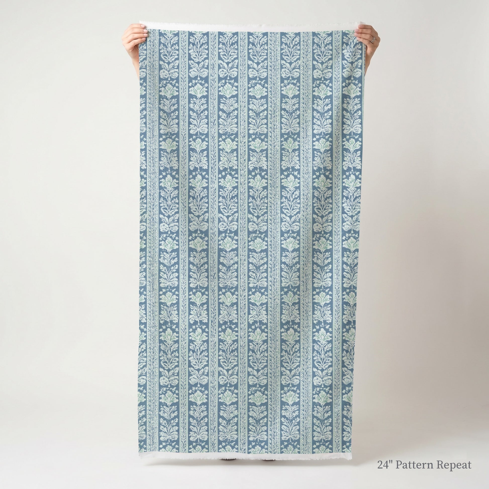 Blue Parlour Fabric by the Yard
