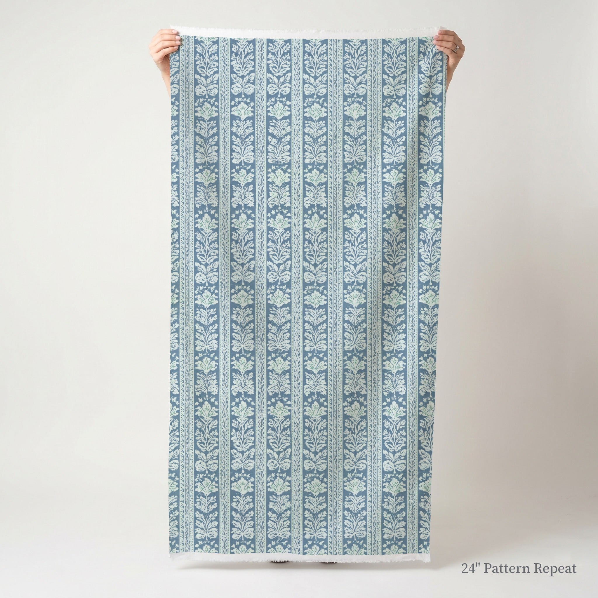 Blue Parlour Fabric by the Yard
