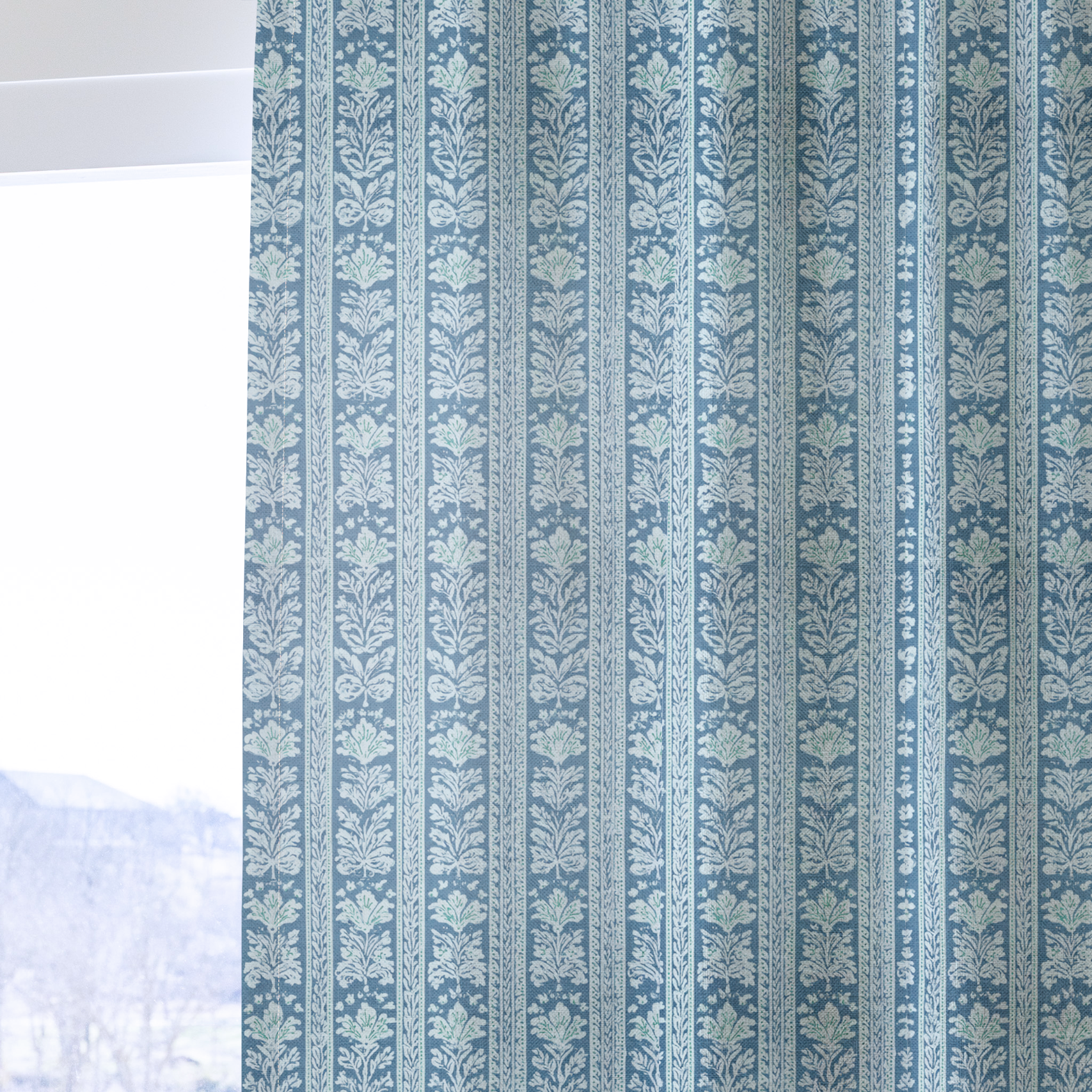 Blue Parlour - Drapery — one panel