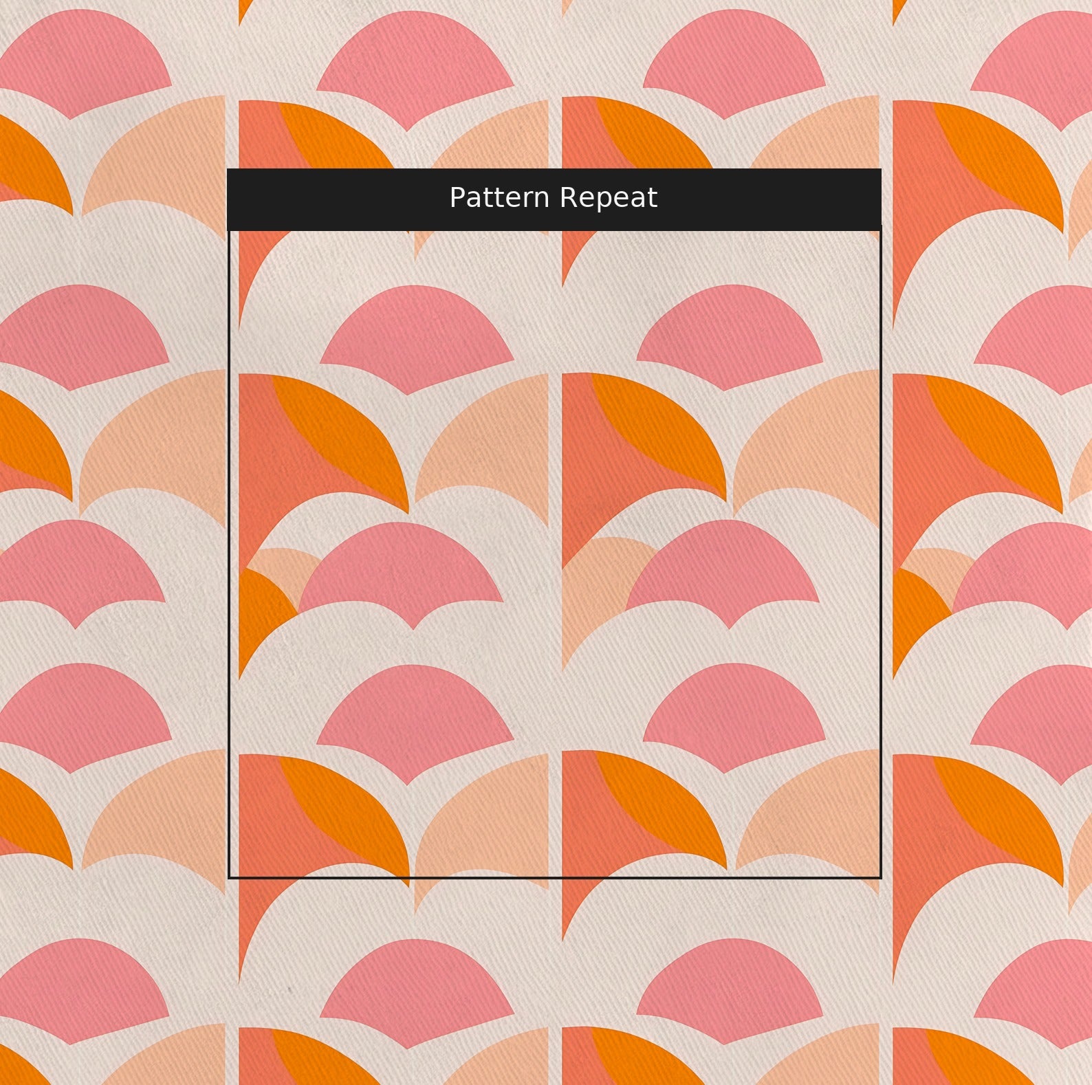Peachy Pops Fabric by the Yard — pattern repeat