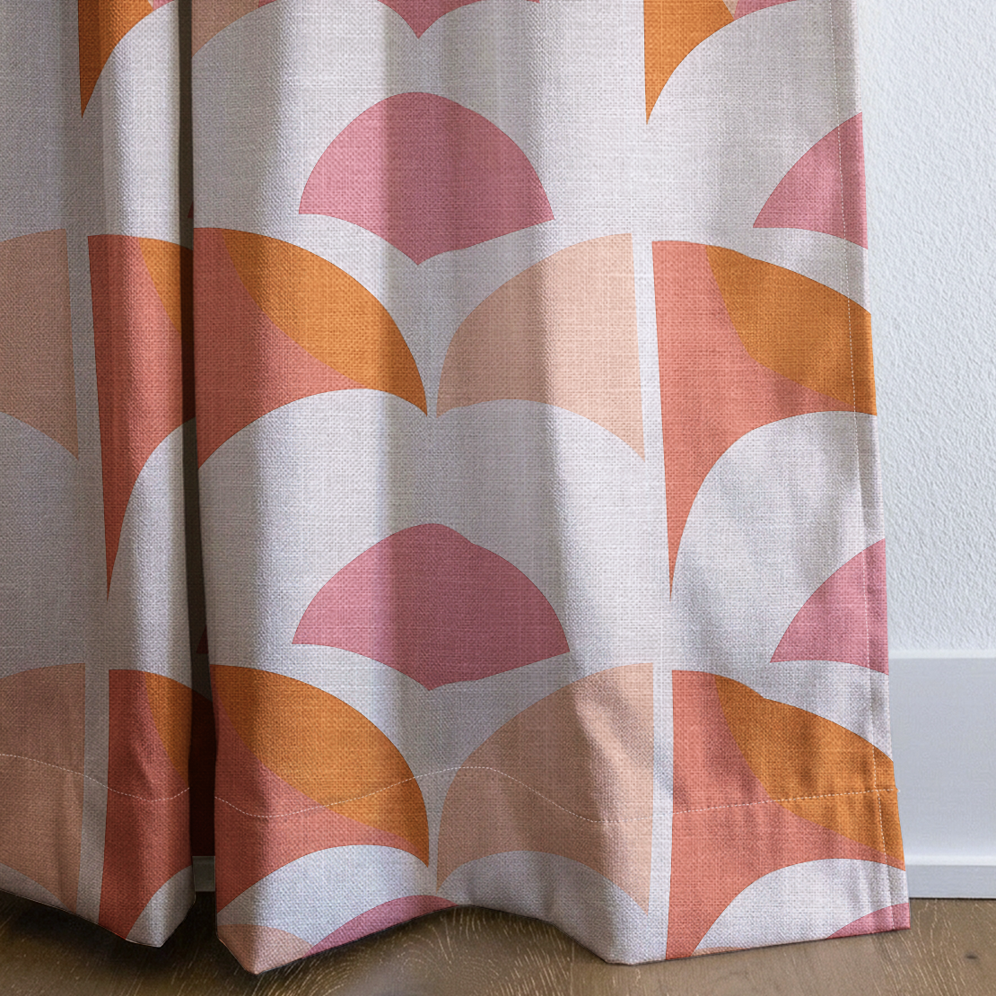 Peachy Pops - Drapery — corner closeup