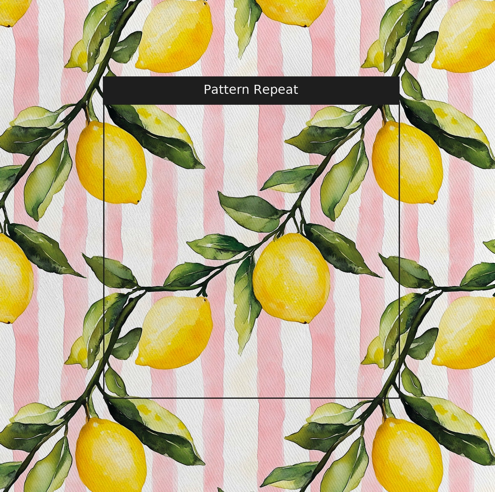 Pink Lemonade Fabric by the Yard — pattern repeat