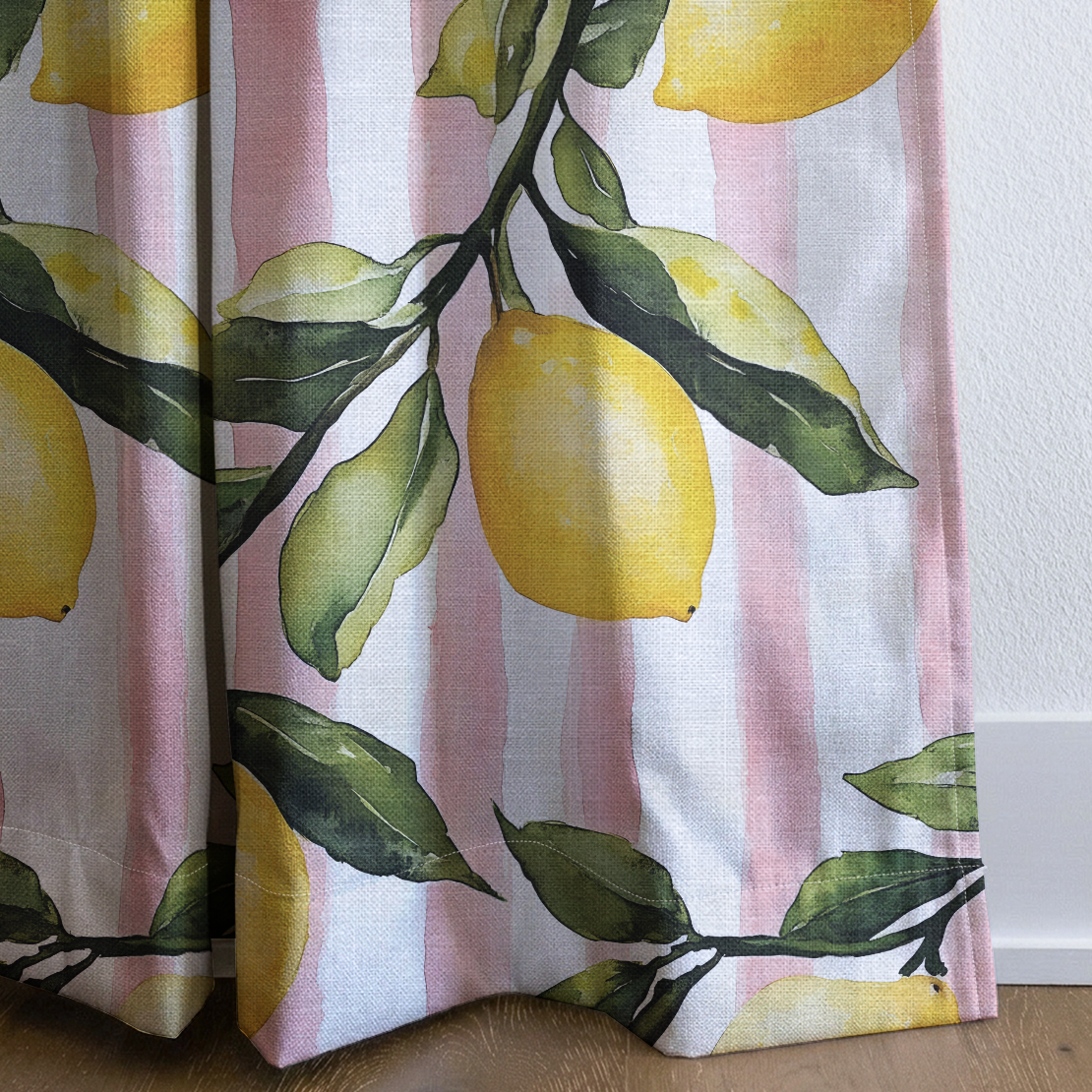 Pink Lemonade - Drapery — corner closeup