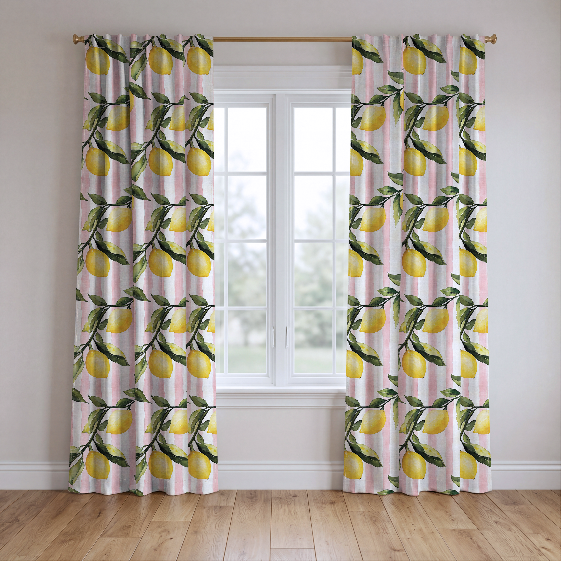 Pink Lemonade - Drapery — two panels