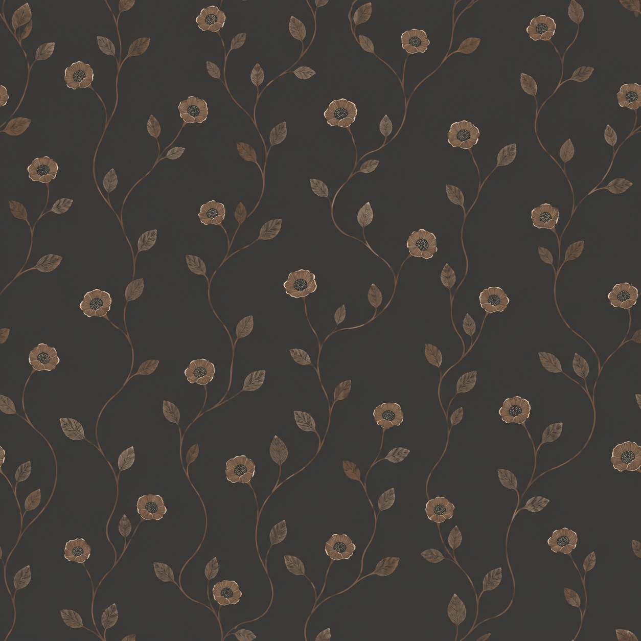 Jude Charcoal Botanical Wallpaper