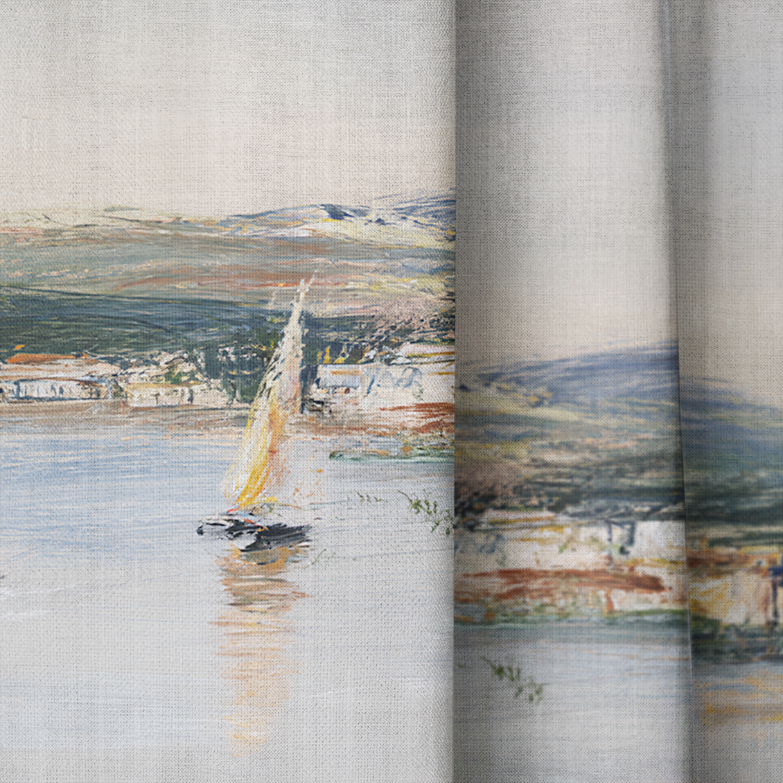 Sailboat - Drapery — close up