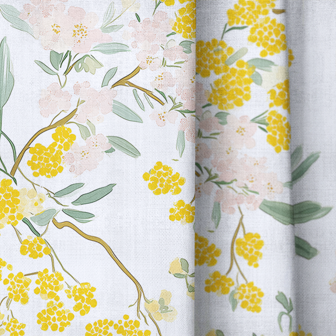 Mimosa Melody - Drapery — close up