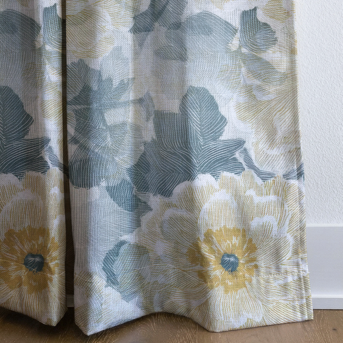 Yellow Wedding - Drapery — corner closeup