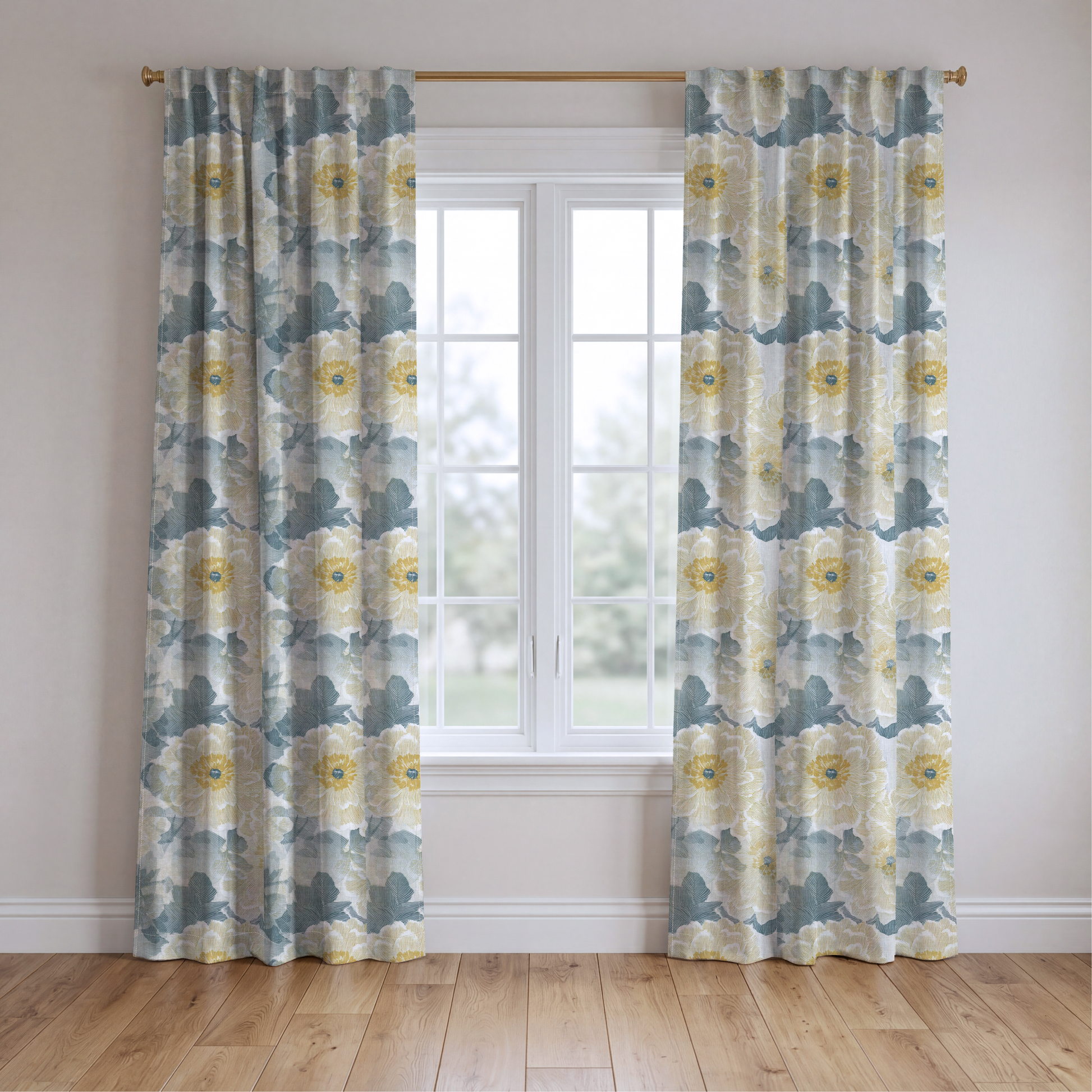 Yellow Wedding - Drapery — two panels