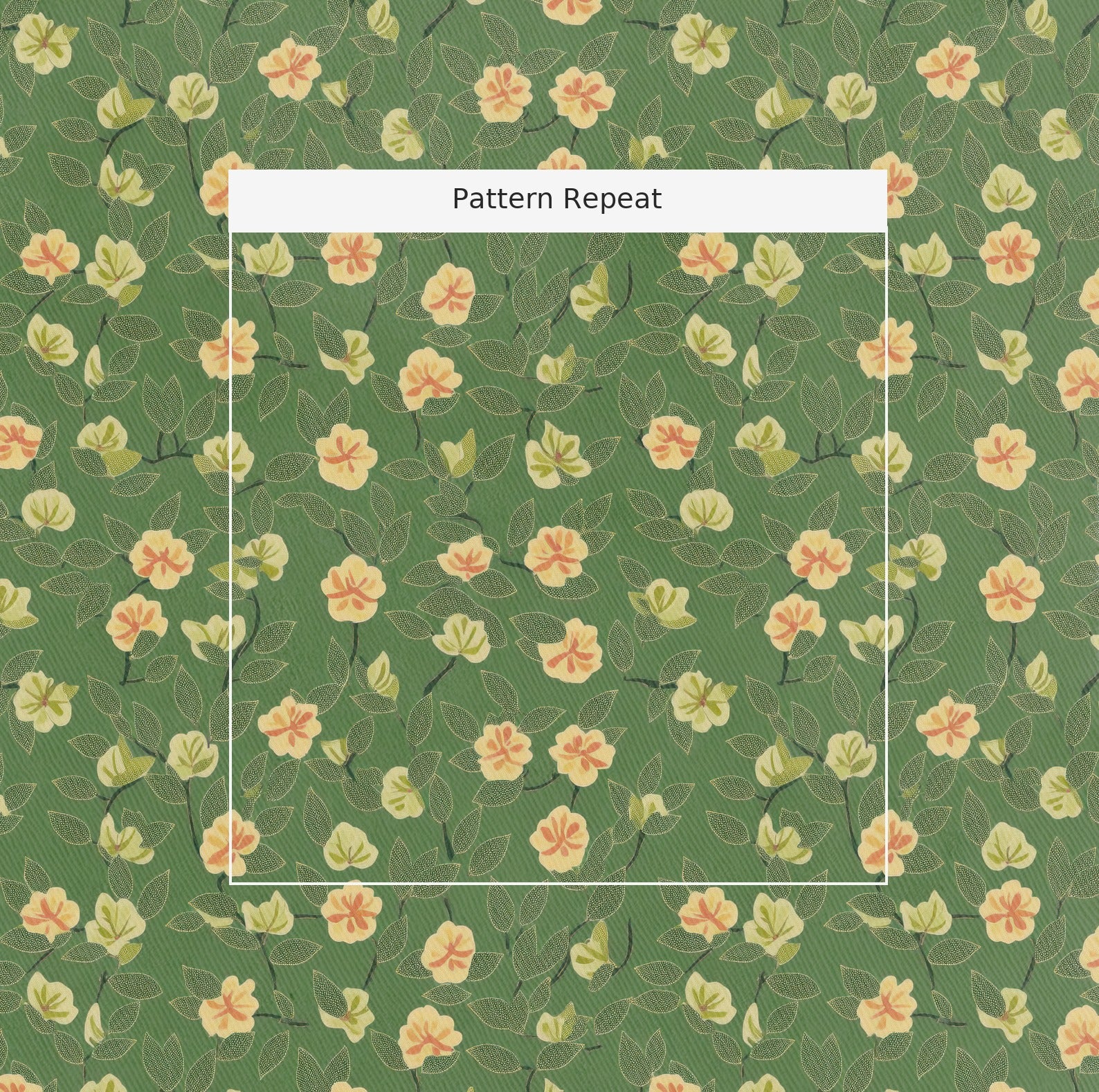Clover Wind Fabric by the Yard — pattern repeat