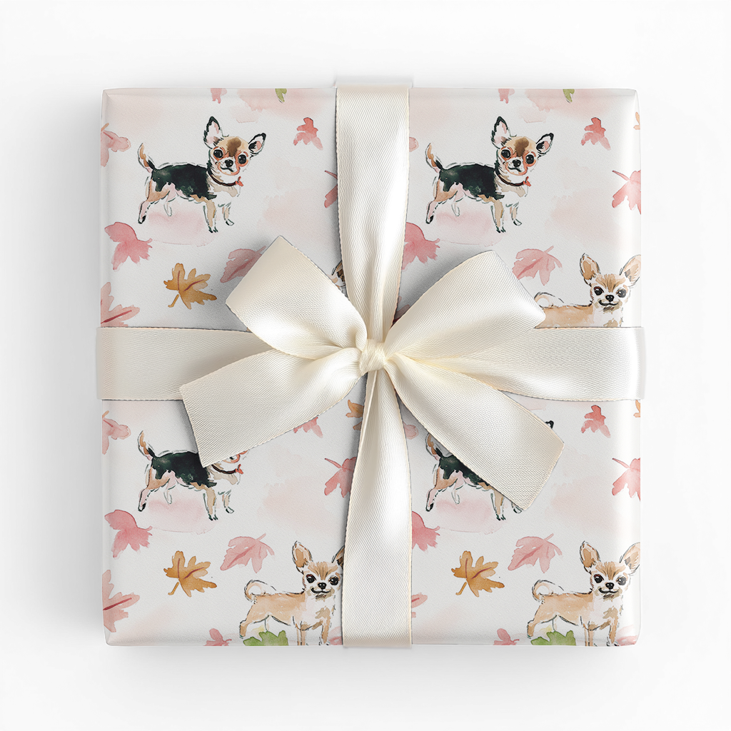 Autumn Chihuahuas-Wrapping Paper
