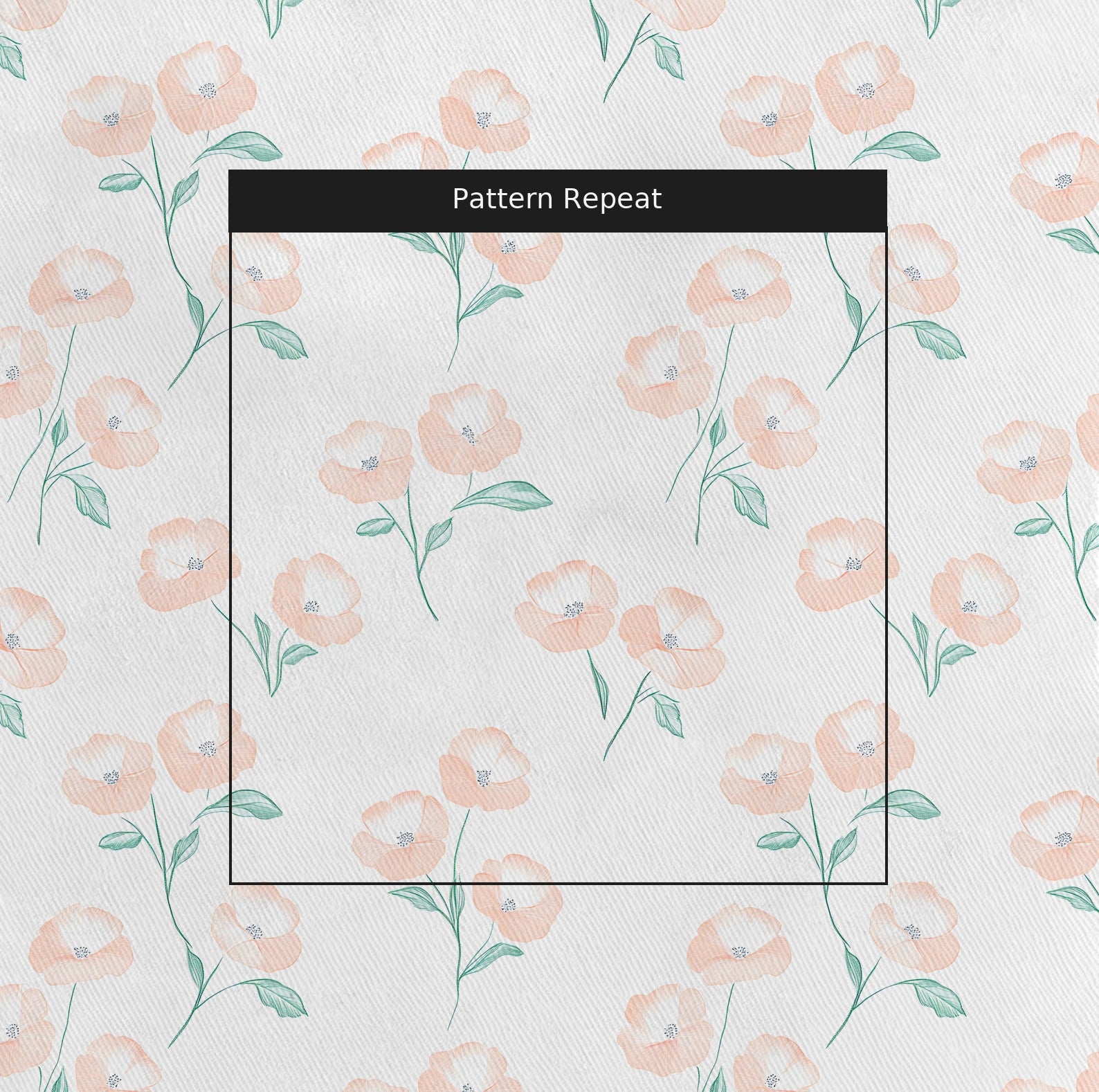 Georgia Peach Fabric by the Yard — pattern repeat