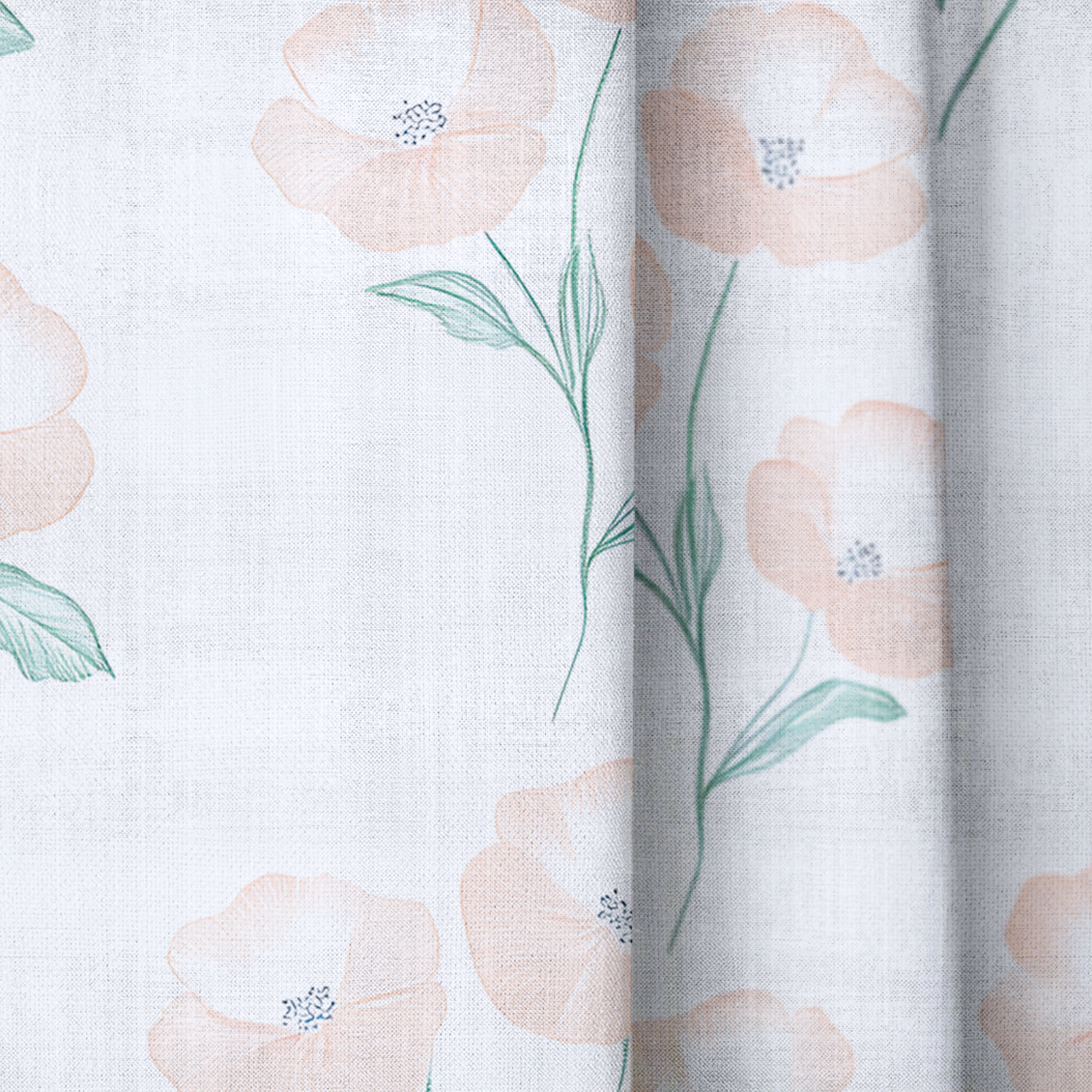 Georgia Peach - Drapery — close up