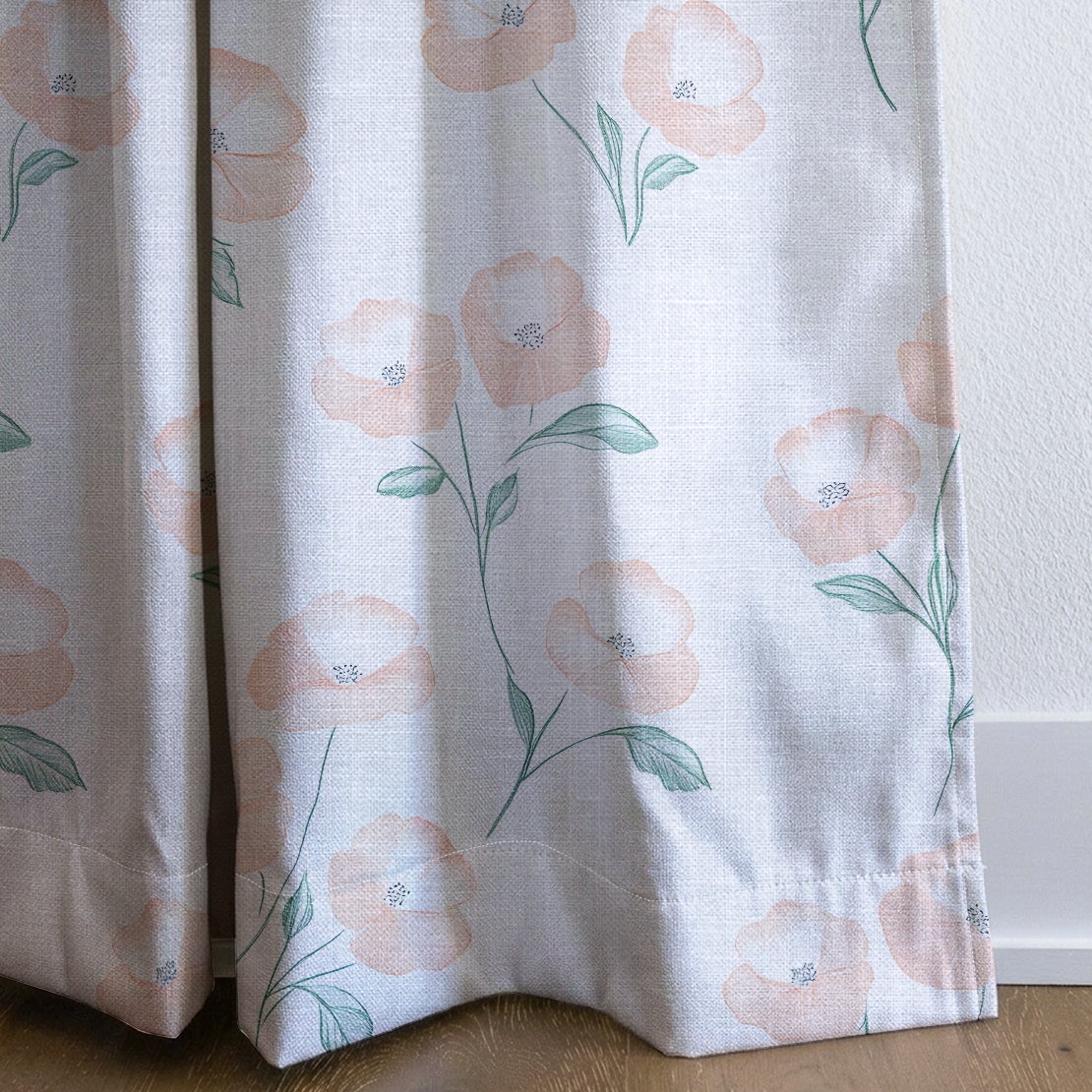 Georgia Peach - Drapery — corner closeup