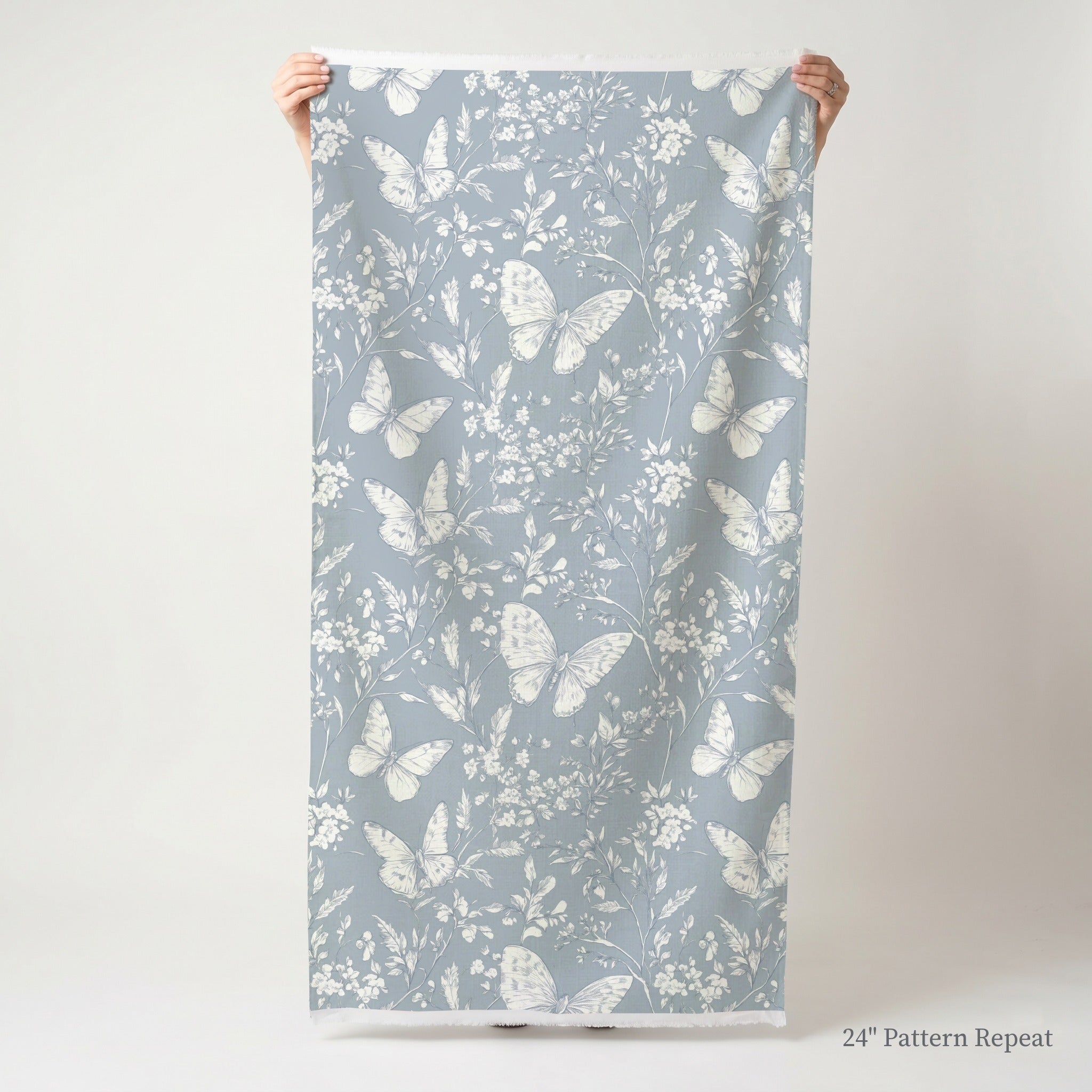 Collierville Blue Fabric by the Yard