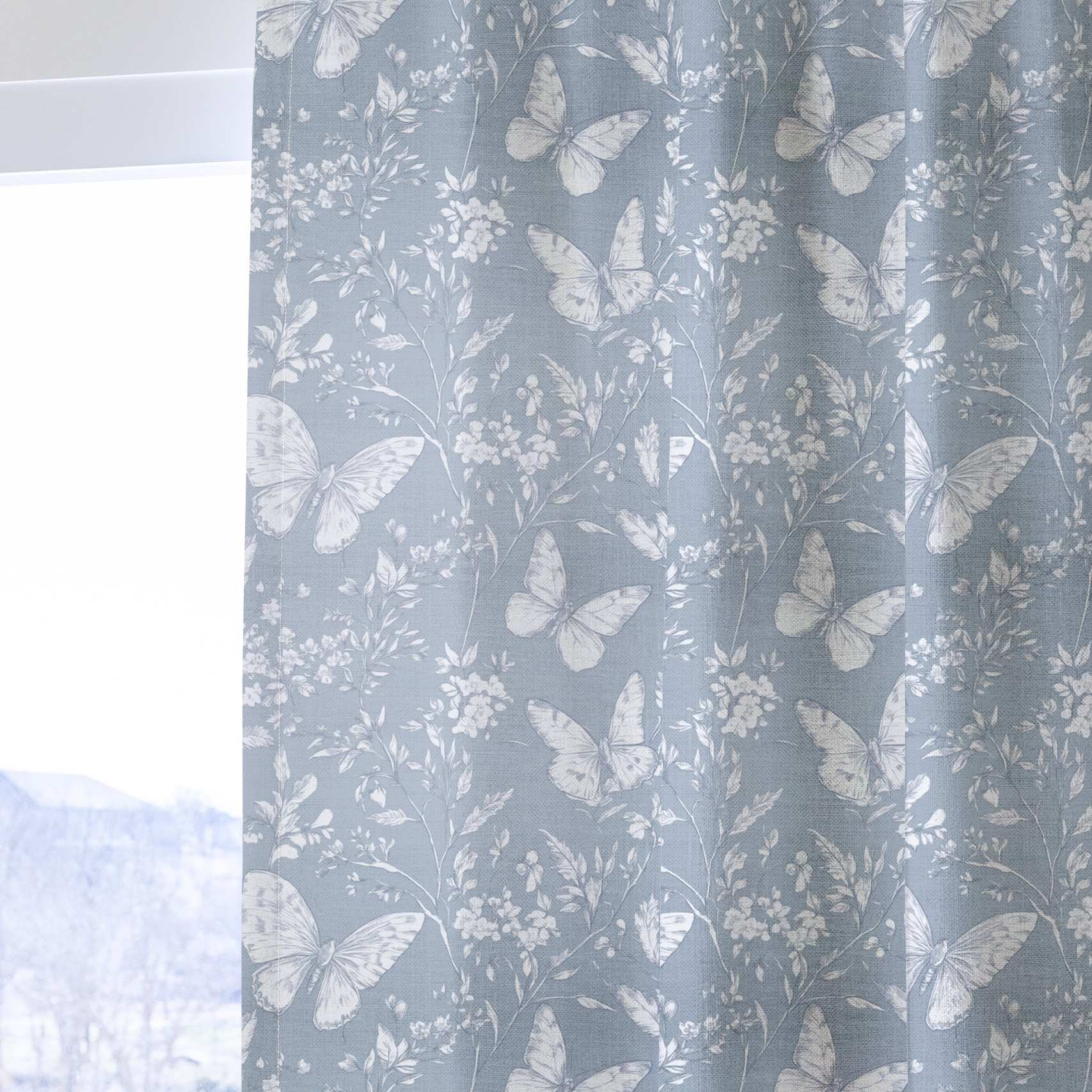 Collierville Blue - Drapery — one panel