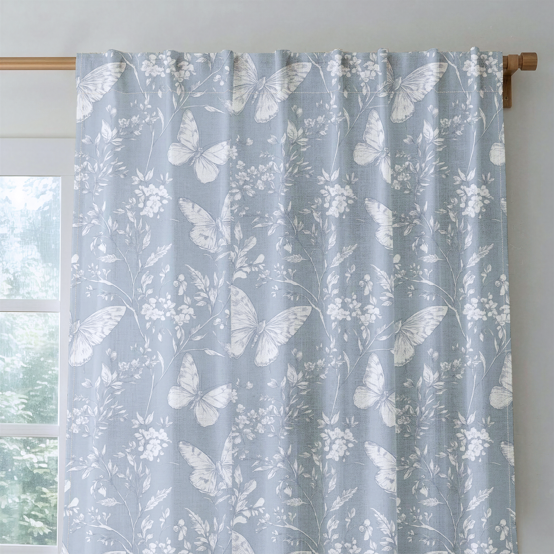 Collierville Blue - Drapery — rod
