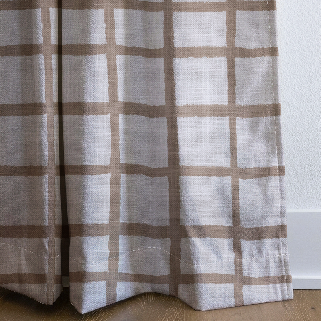 Thistle Check - Drapery — corner closeup