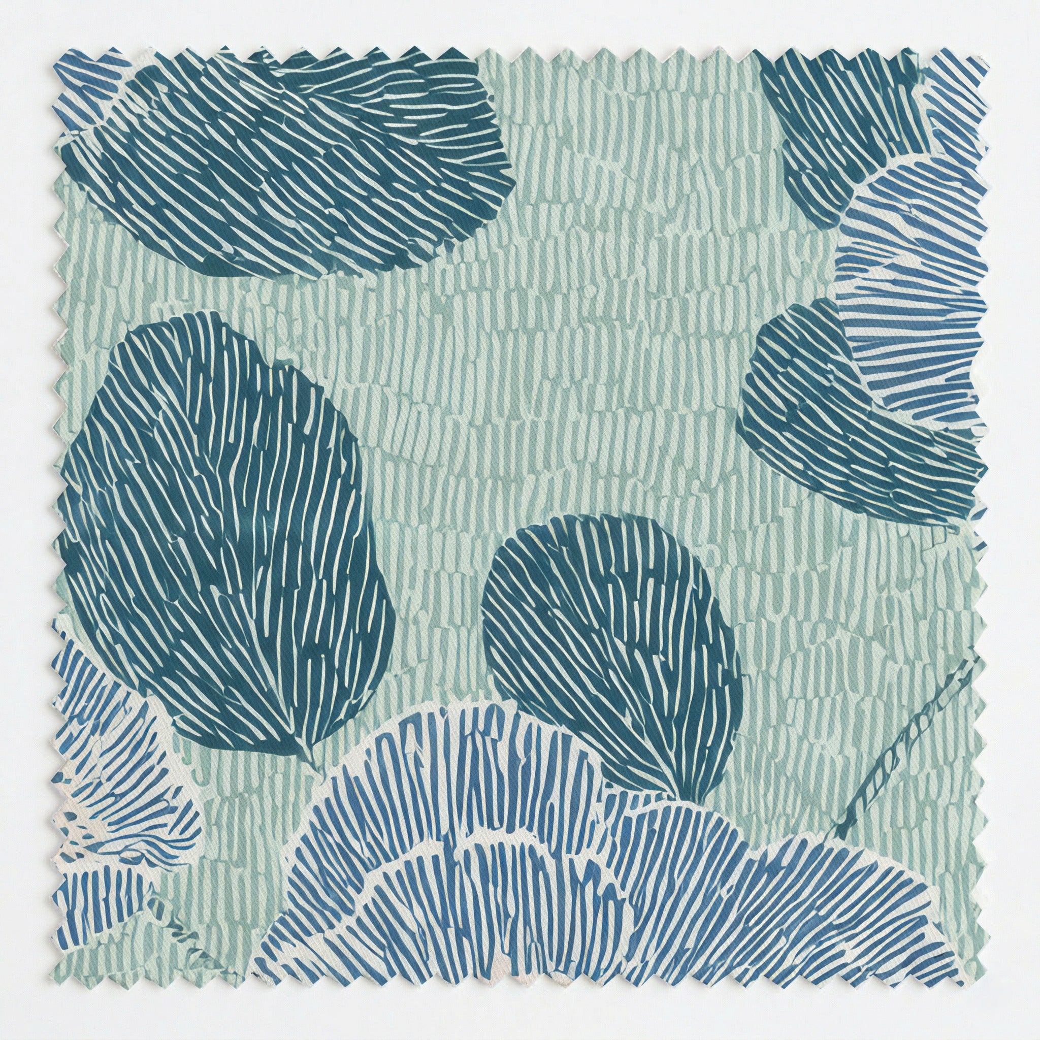 Green Rain Drops Fabric by the Yard