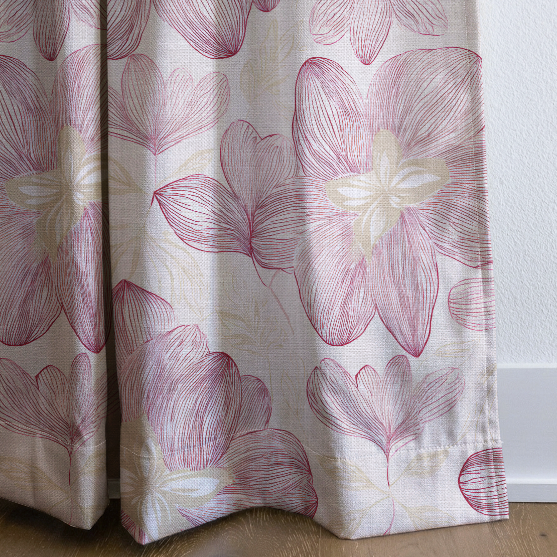 Strawberry Candy - Drapery — corner closeup