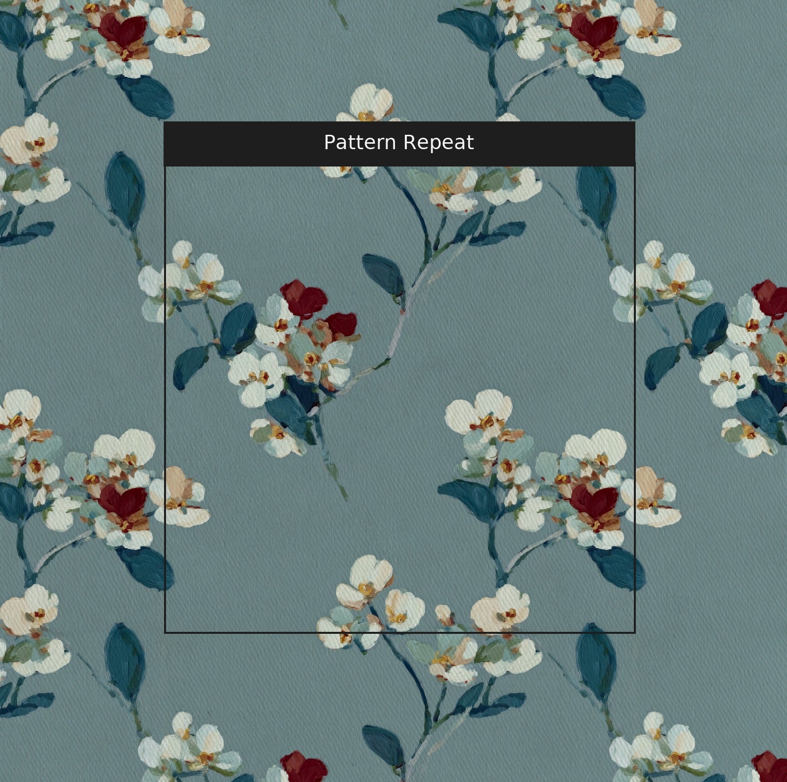 The Orchard Fabric by the Yard — pattern repeat