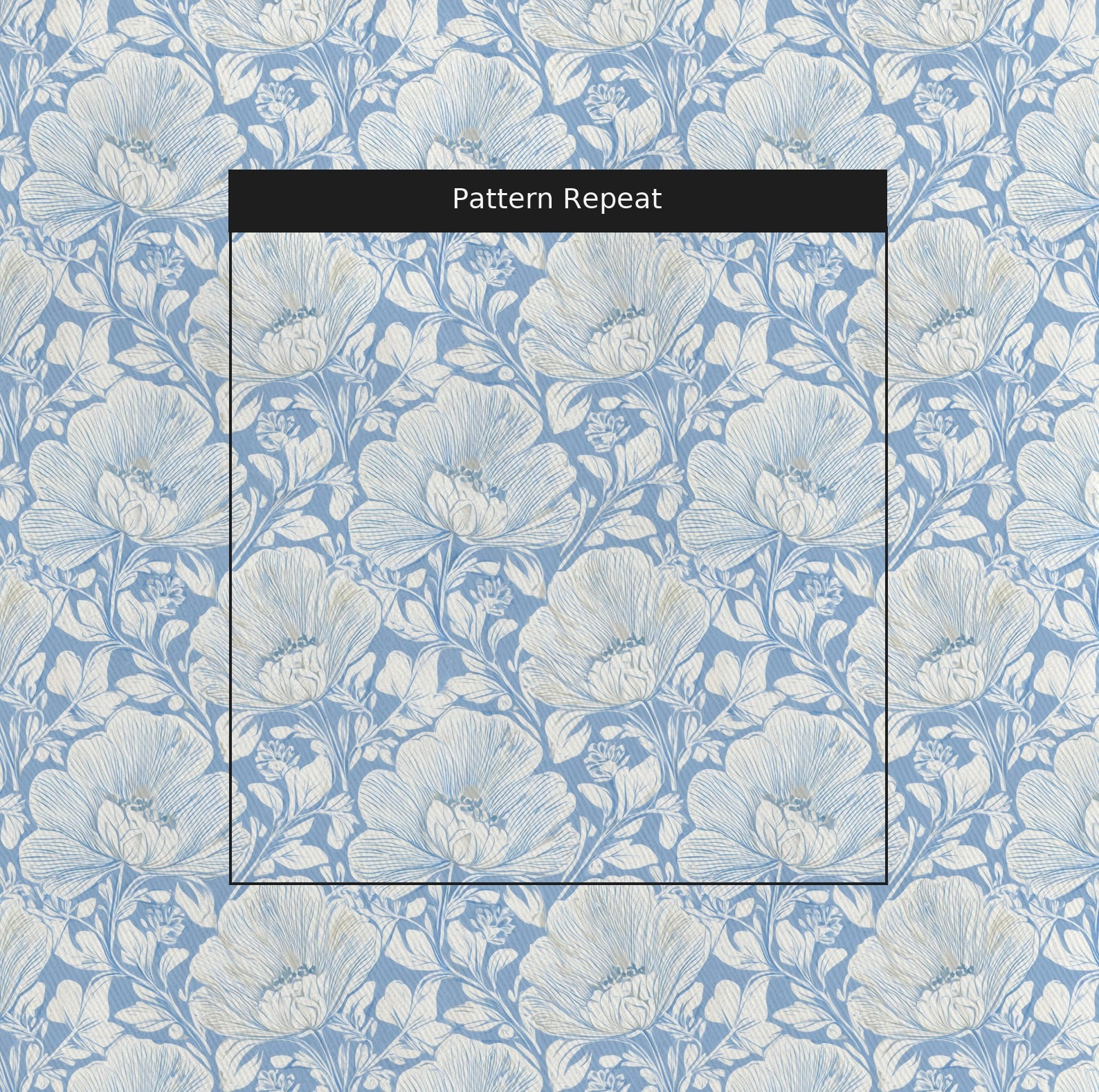 Bahamas Ocean Fabric by the Yard — pattern repeat