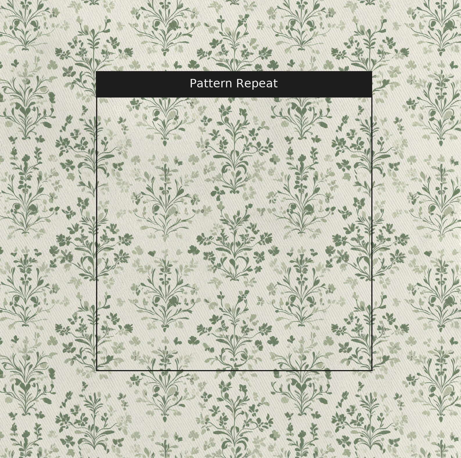 Rosemary's Garden Fabric by the Yard — pattern repeat