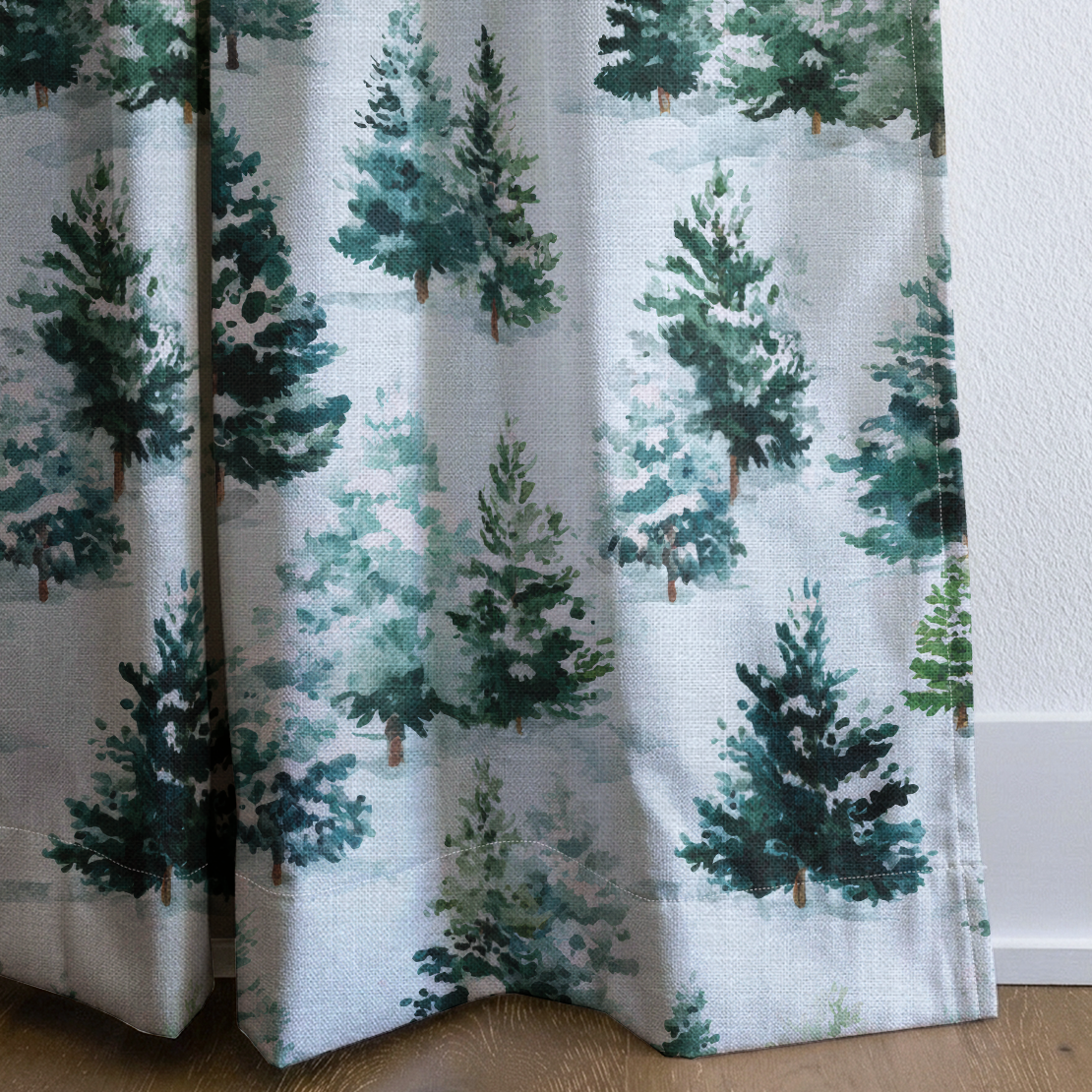 Evergreen Cheer - Drapery — corner closeup