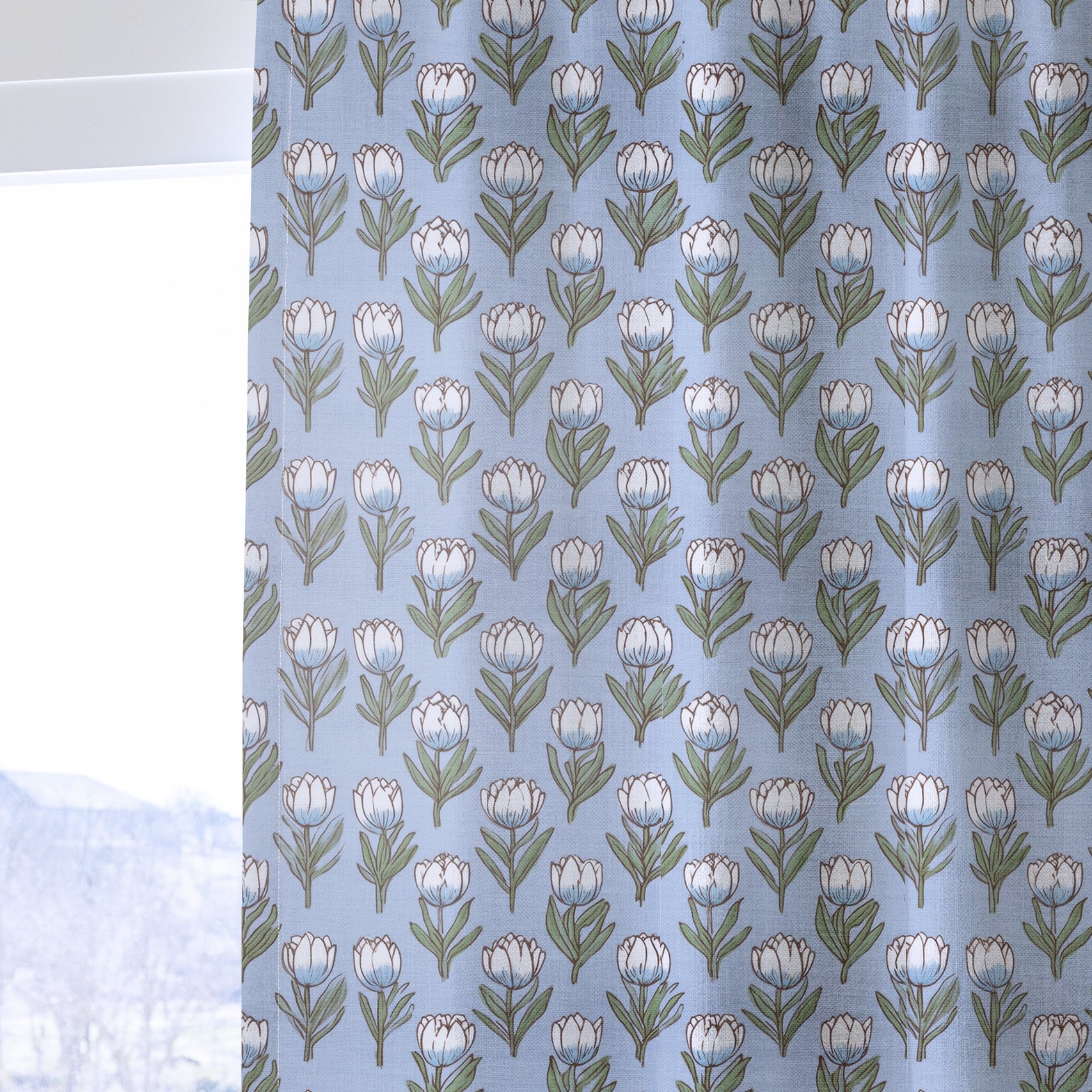 Tulip Parade - Drapery — one panel
