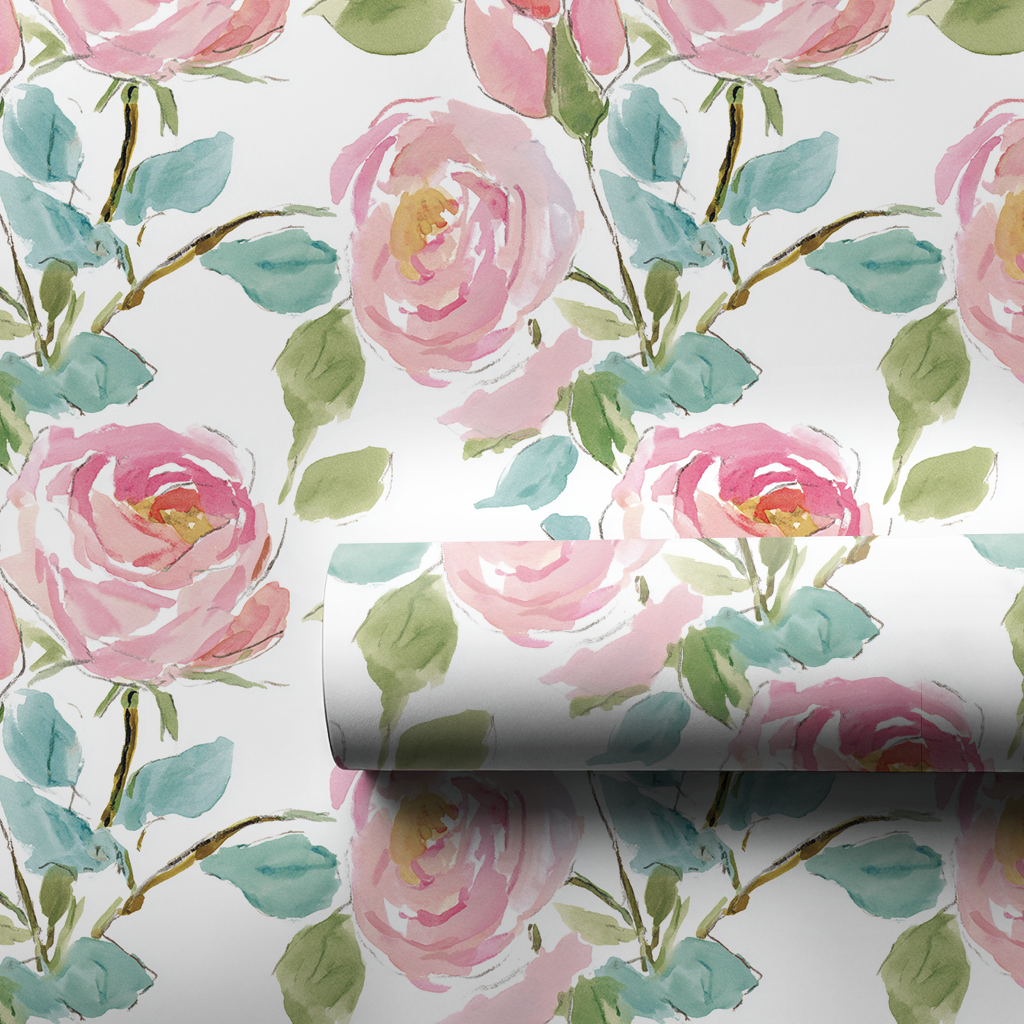 Rosé Bloom-Wrapping Paper