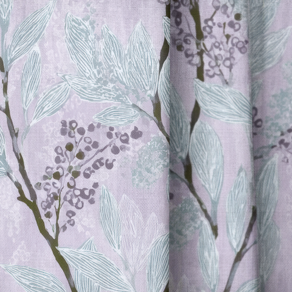 Aster Branches - Drapery — close up