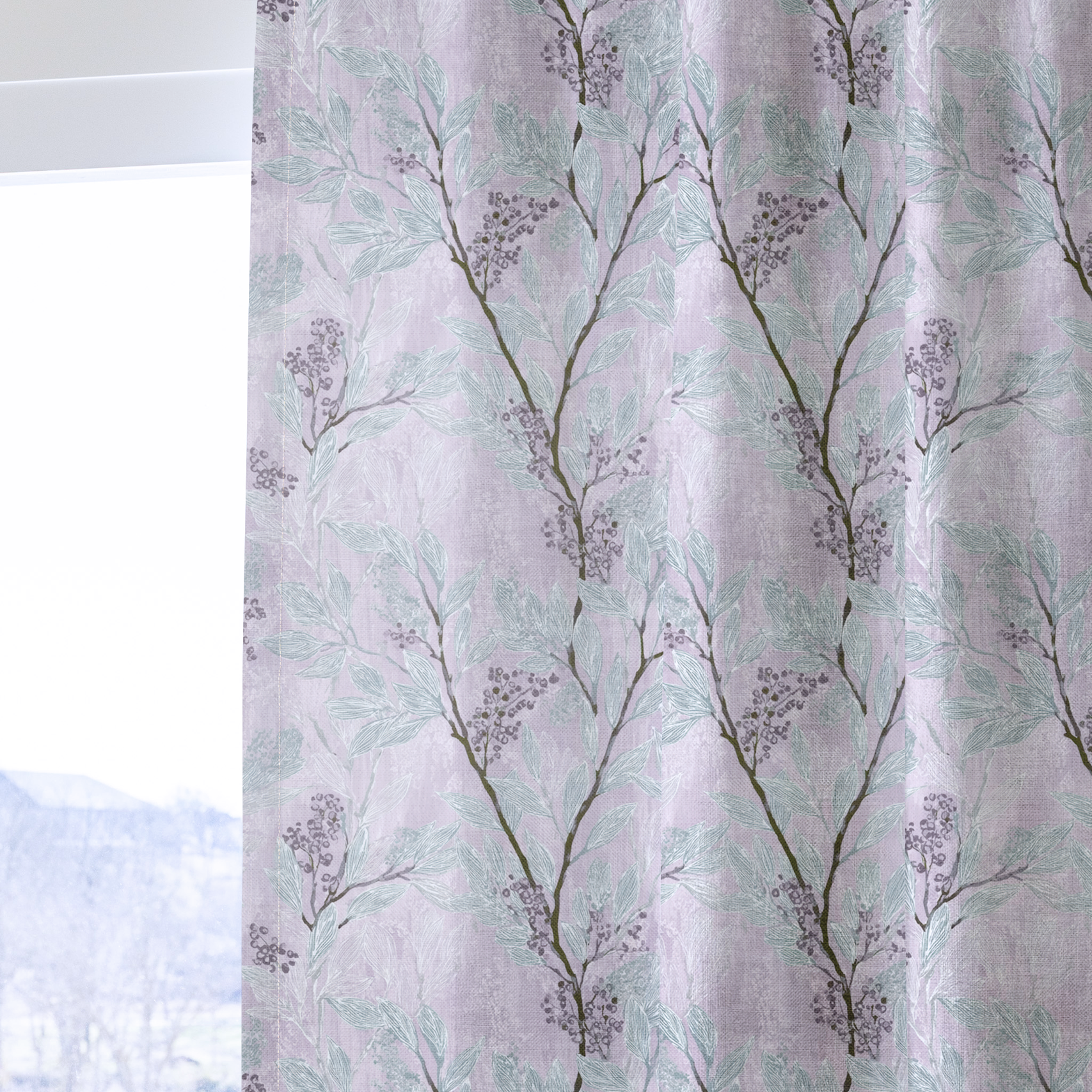 Aster Branches - Drapery — one panel