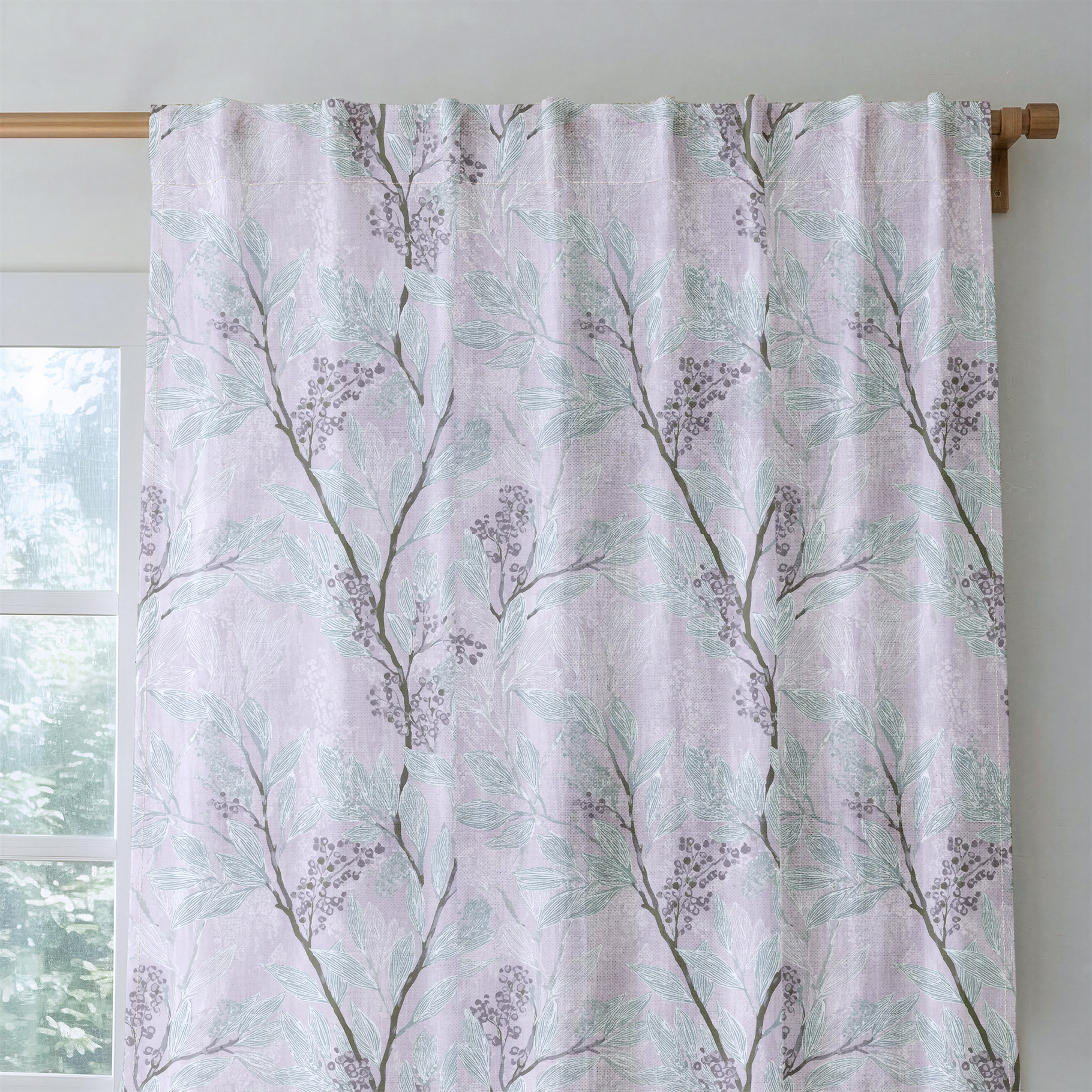 Aster Branches - Drapery — rod
