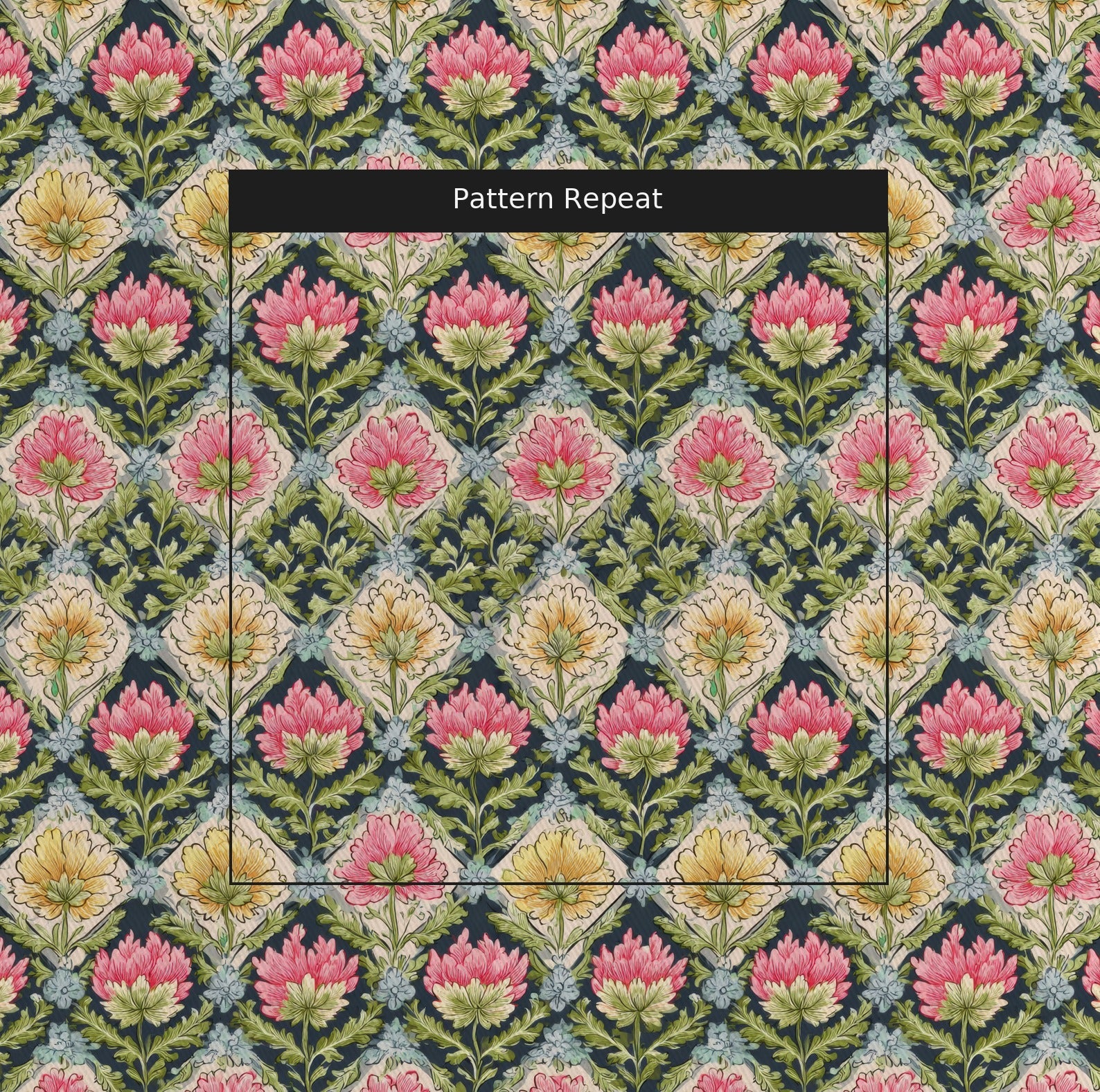 Misty Morning Fabric by the Yard — pattern repeat