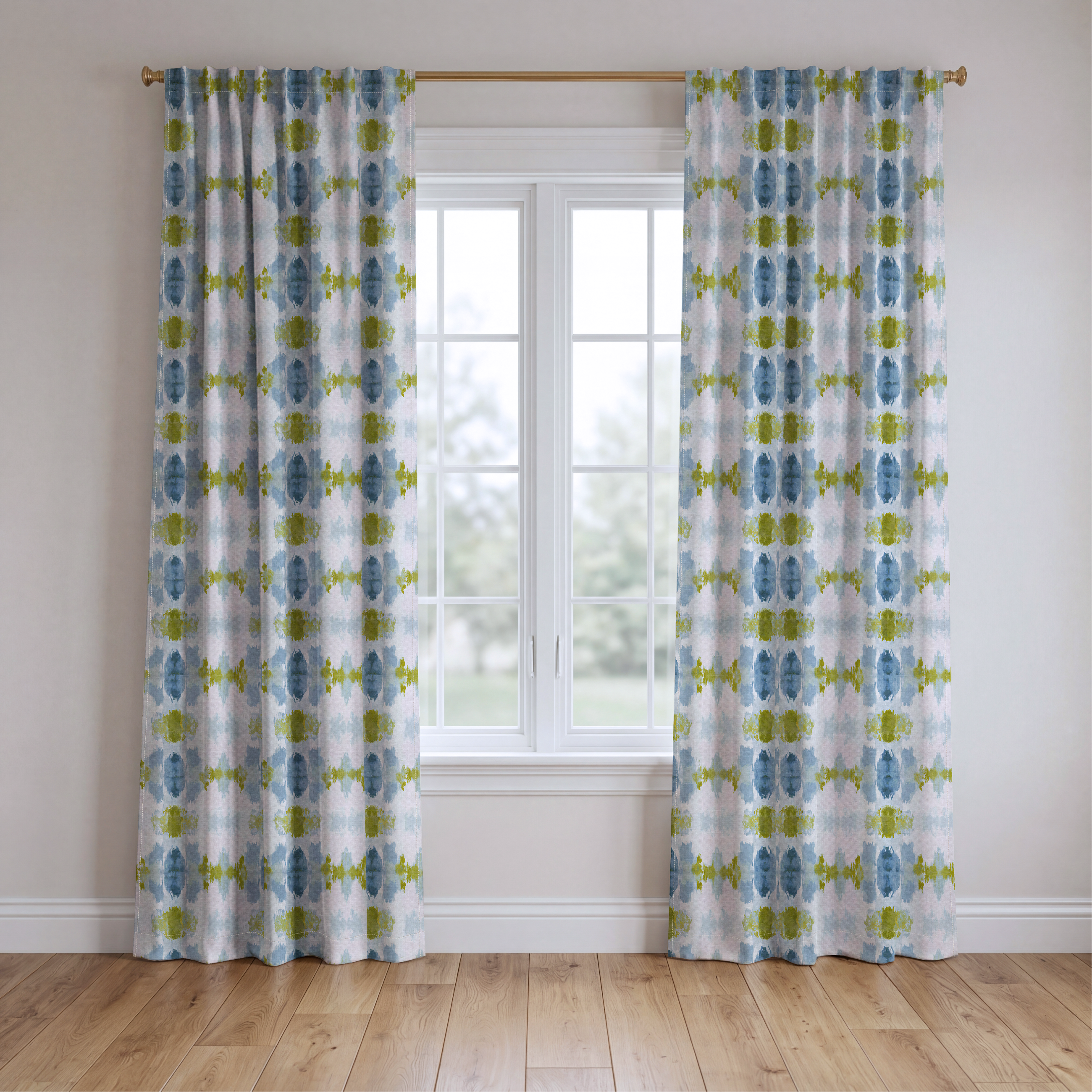 Cool Tides - Drapery — two panels