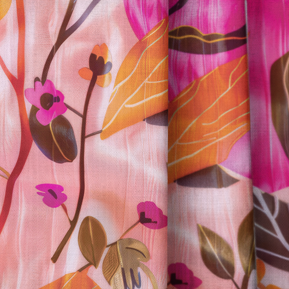 Natalia's Tropical Tapestry - Drapery — close up