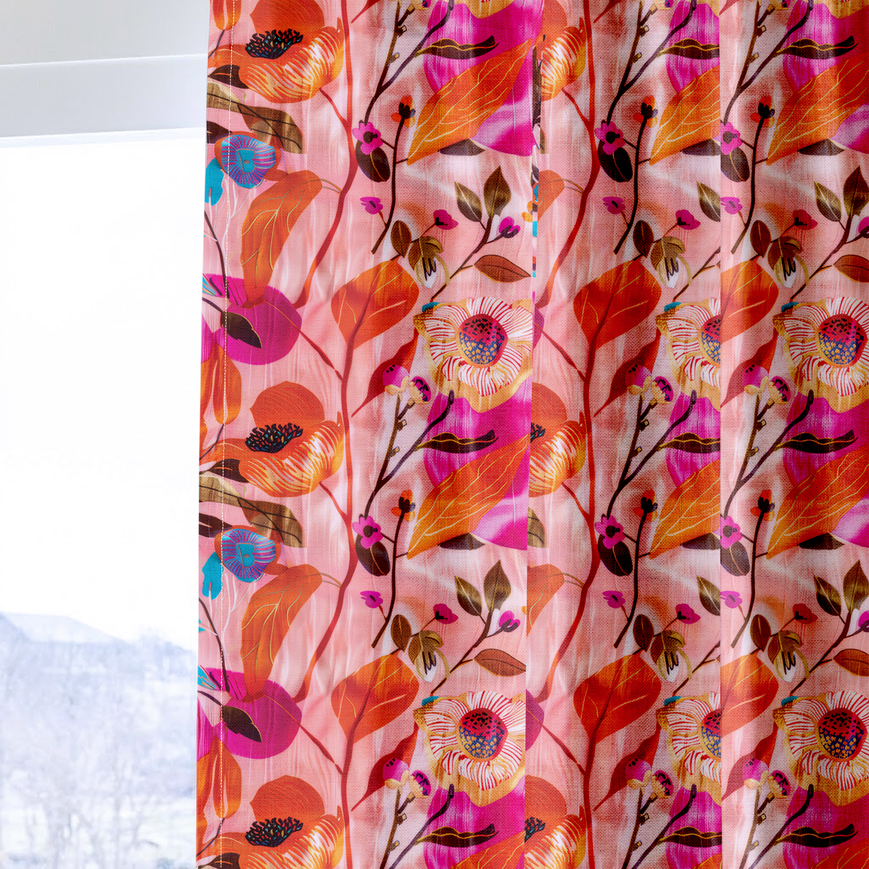 Natalia's Tropical Tapestry - Drapery — one panel