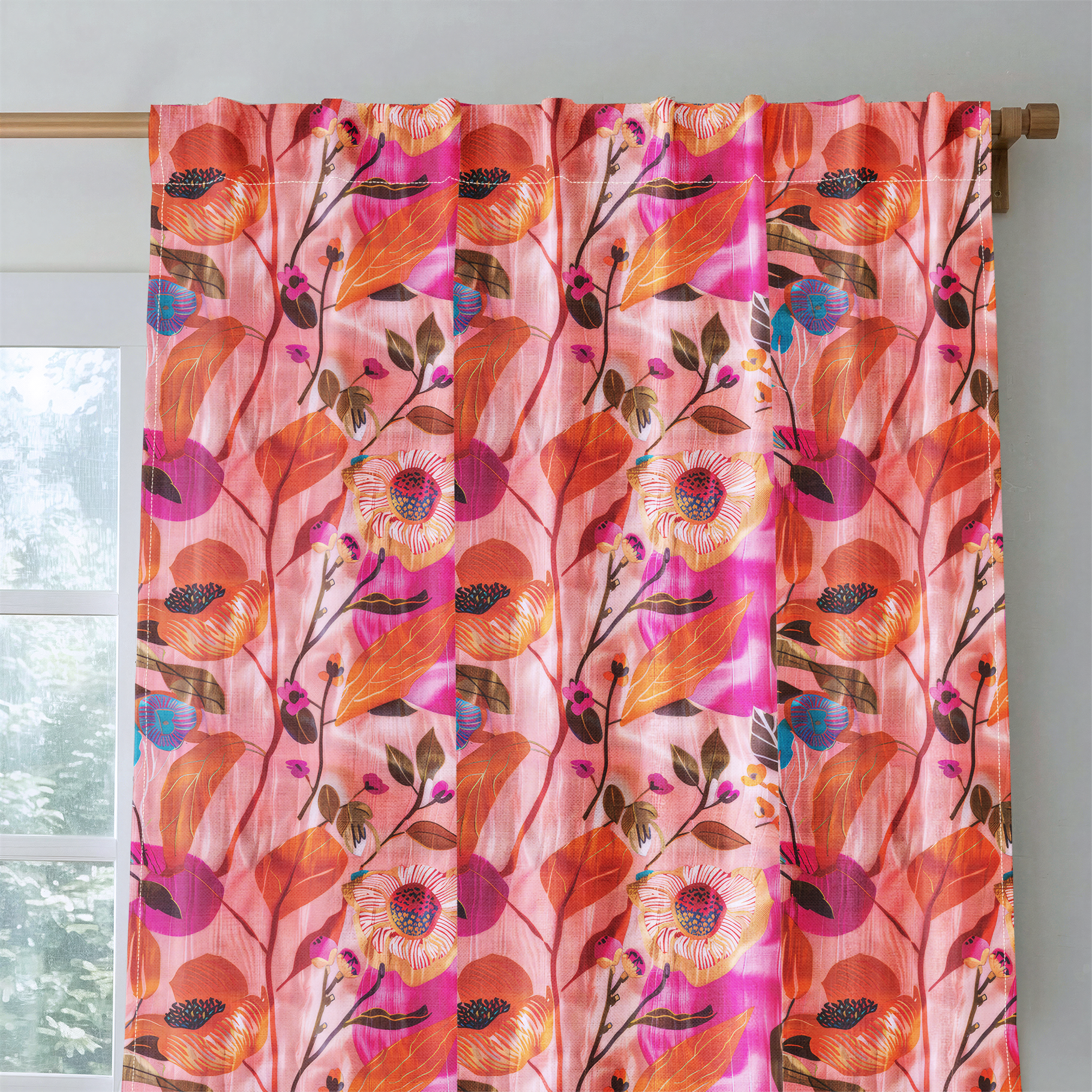 Natalia's Tropical Tapestry - Drapery — rod