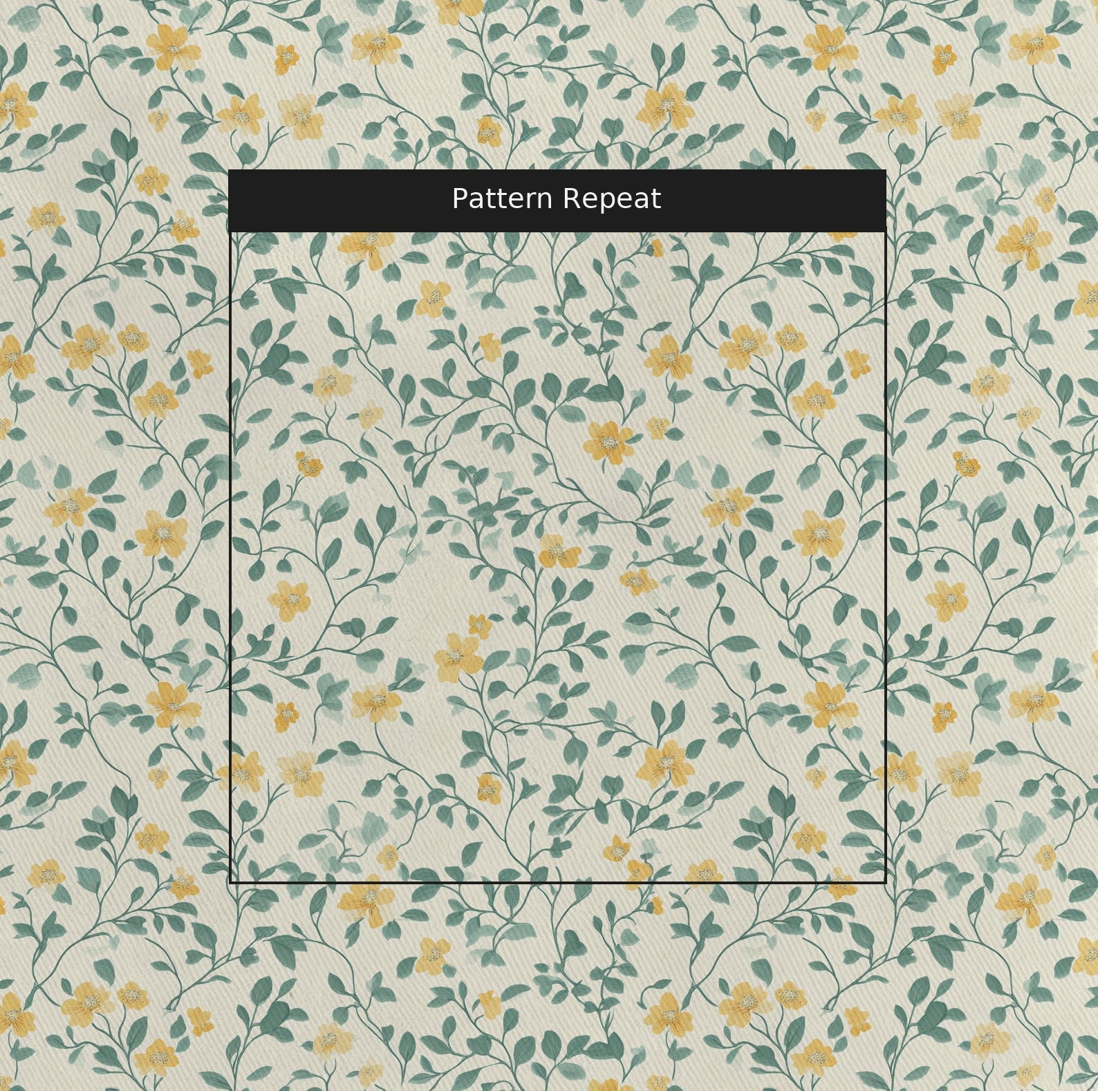 Summer House Fabric by the Yard — pattern repeat