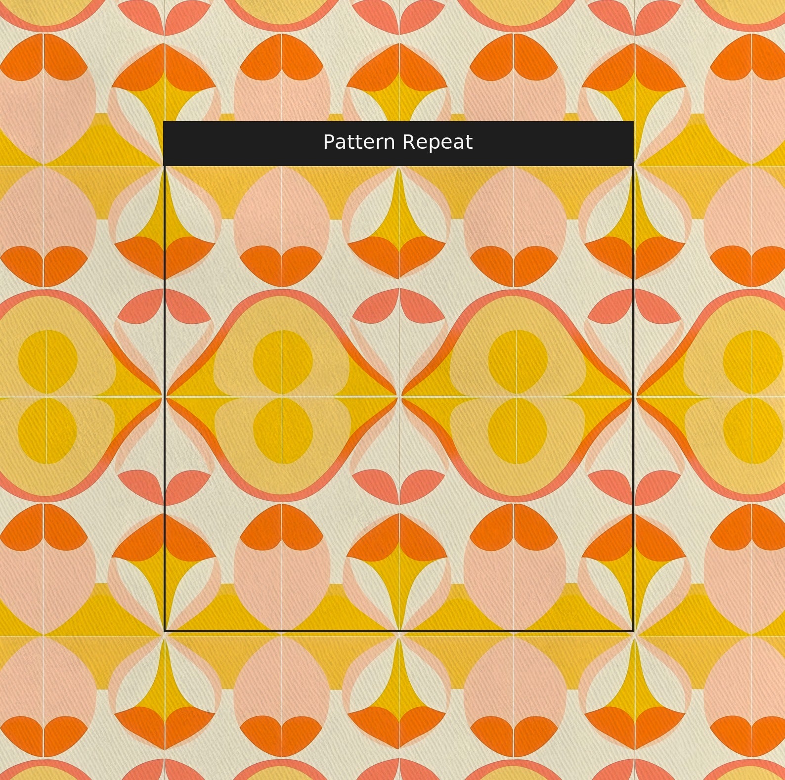 Honey Fabric by the Yard — pattern repeat