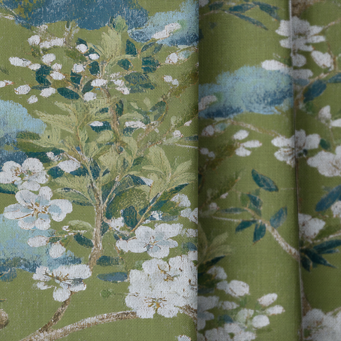 Chateau Green - Drapery — close up