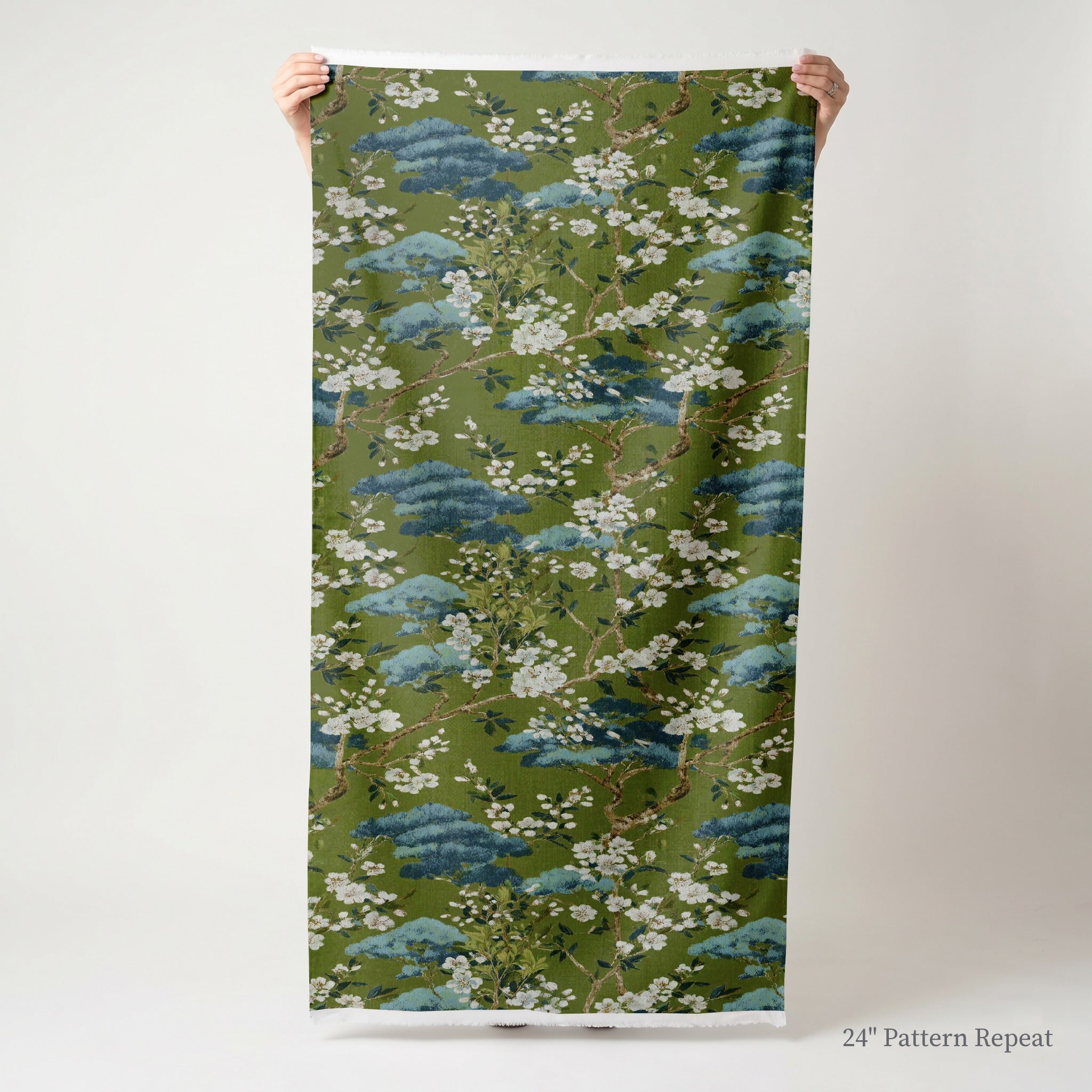 Chateau Green Fabric by the Yard