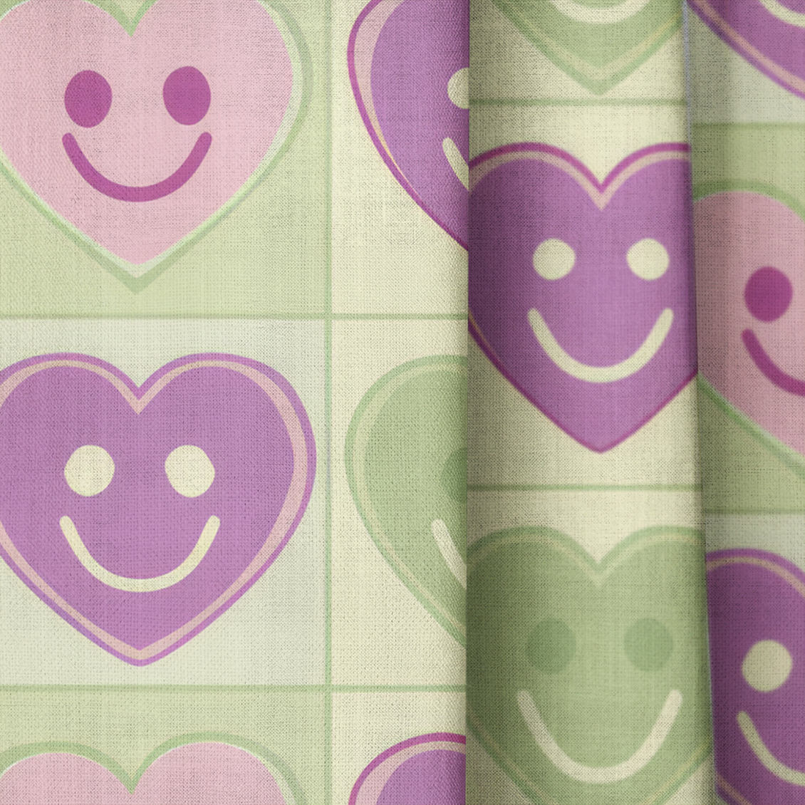 Happy Hearts - Drapery — close up
